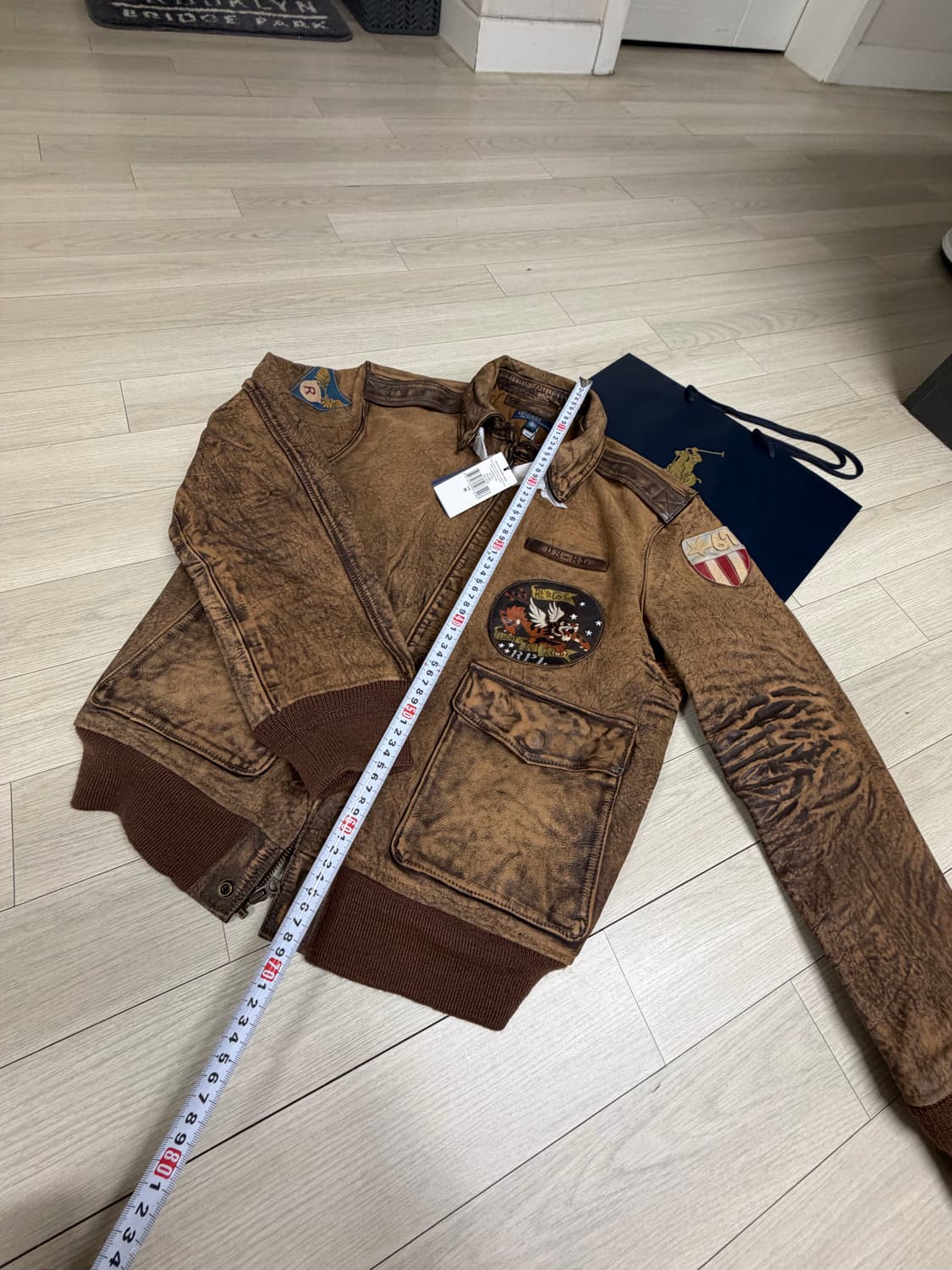 폴로 랄프로렌 a-2 플라잉 타이거 가죽 자켓 M 새상품 상품이미지2