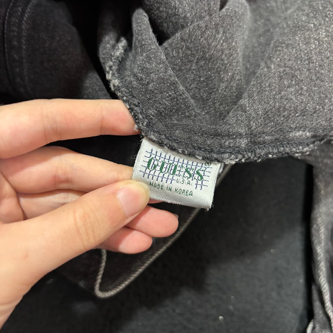 95 게스 USA 흑청 데님자켓 상품이미지5