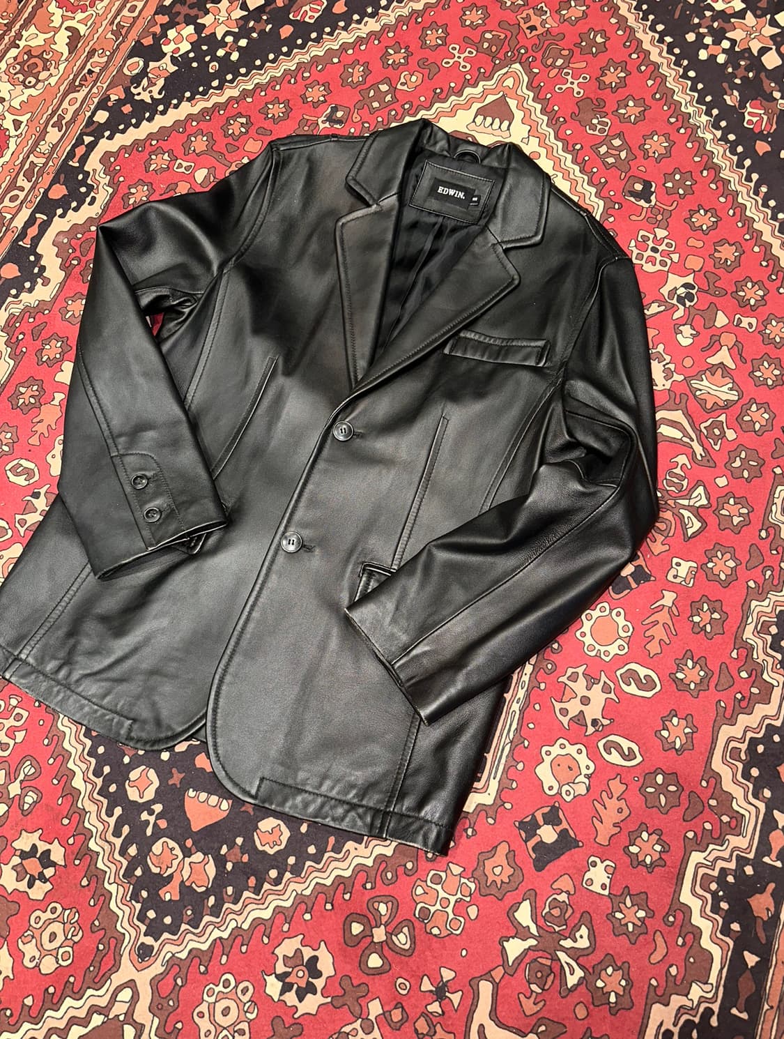 ( L-XL ) 가죽마이 양가죽마이 레더자켓 오버핏마이 레더자켓 상품이미지2