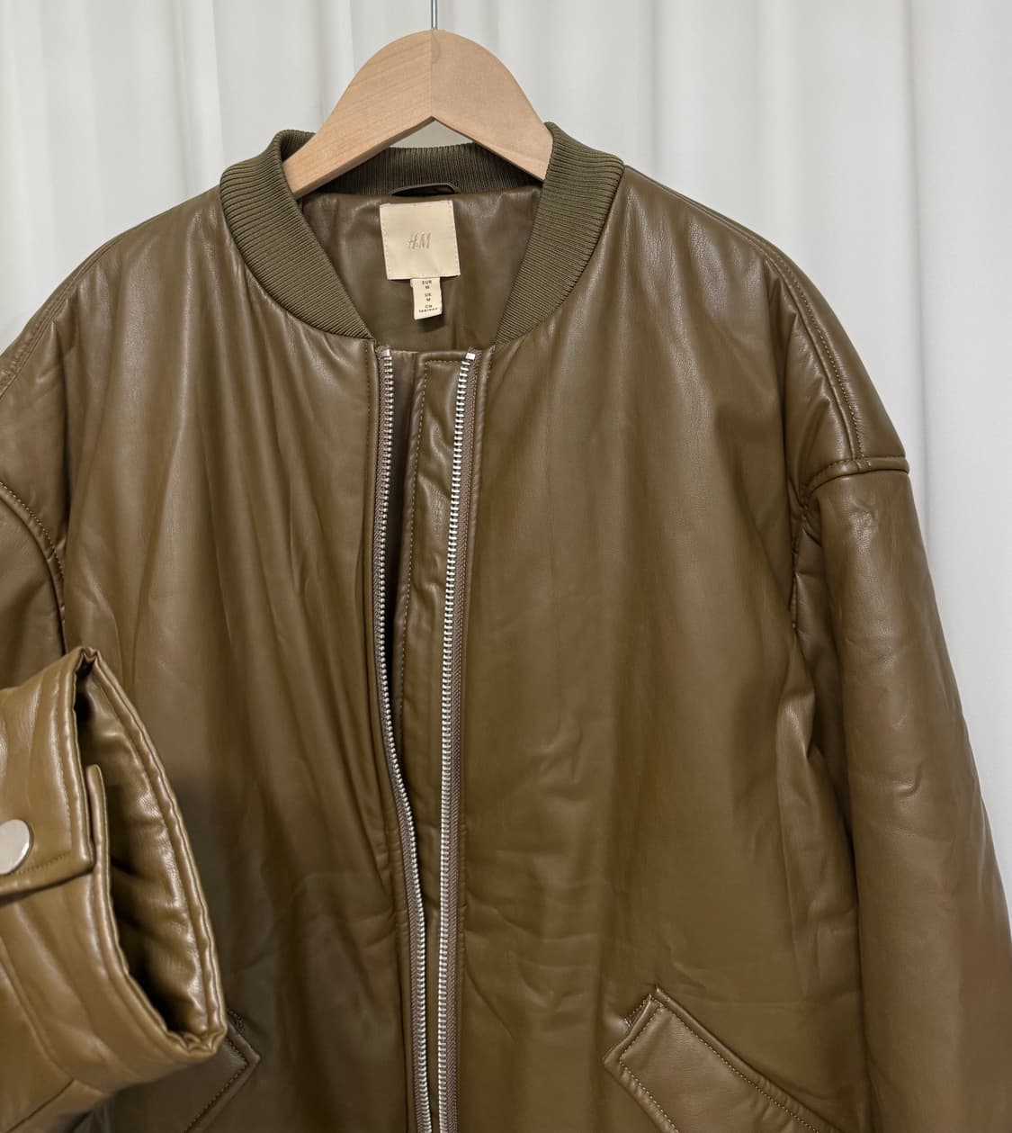 H&M 비스코스 레더 자켓 상품이미지4