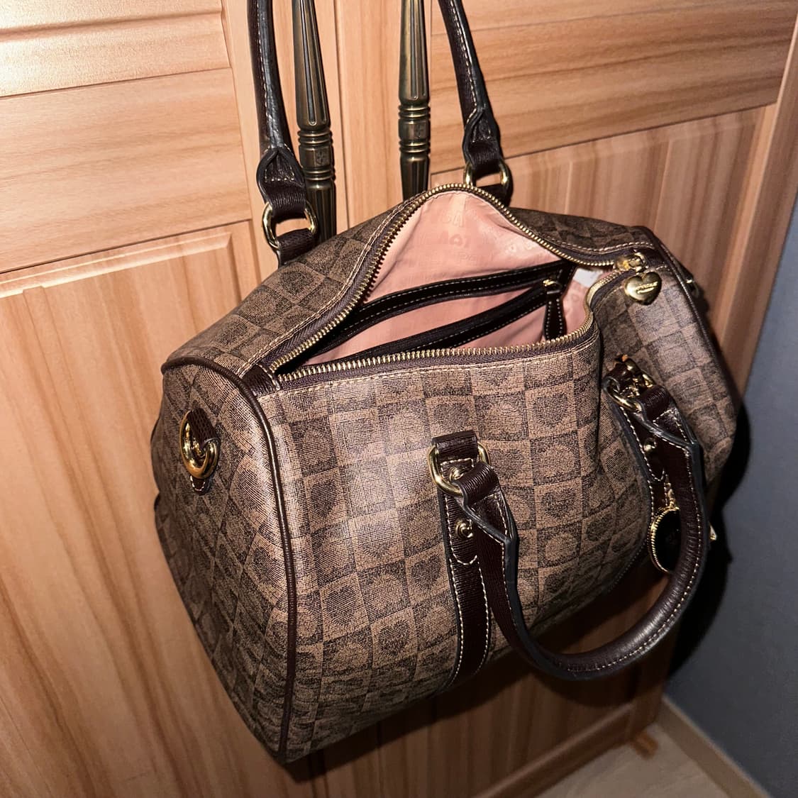 LOVCAT 러브캣 오네갸루 하트 패턴 토트백 보스턴백 모노패턴 빈티지 상품이미지8