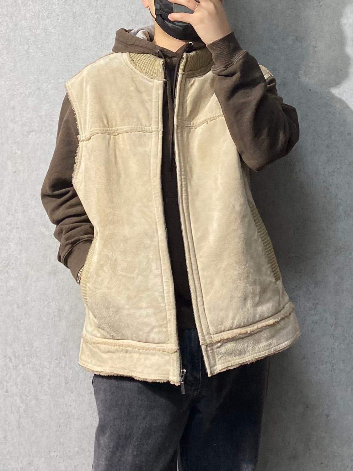 [XL] 90-00s ANGELO LITRICO 리얼 스웨이드 베스트 상품이미지9