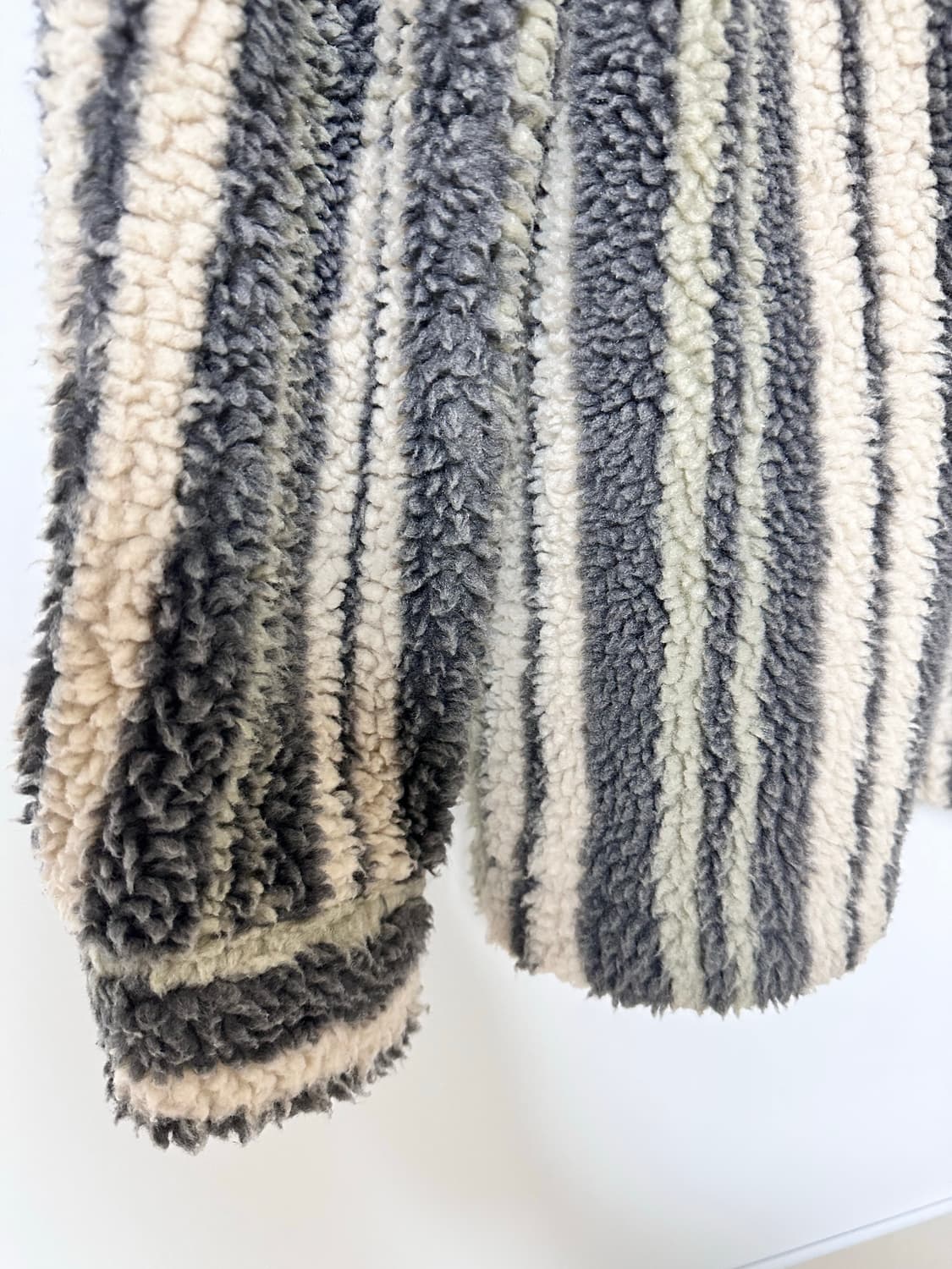 자라 스트라이프 쉐르파 자켓 (L-XL) 상품이미지4