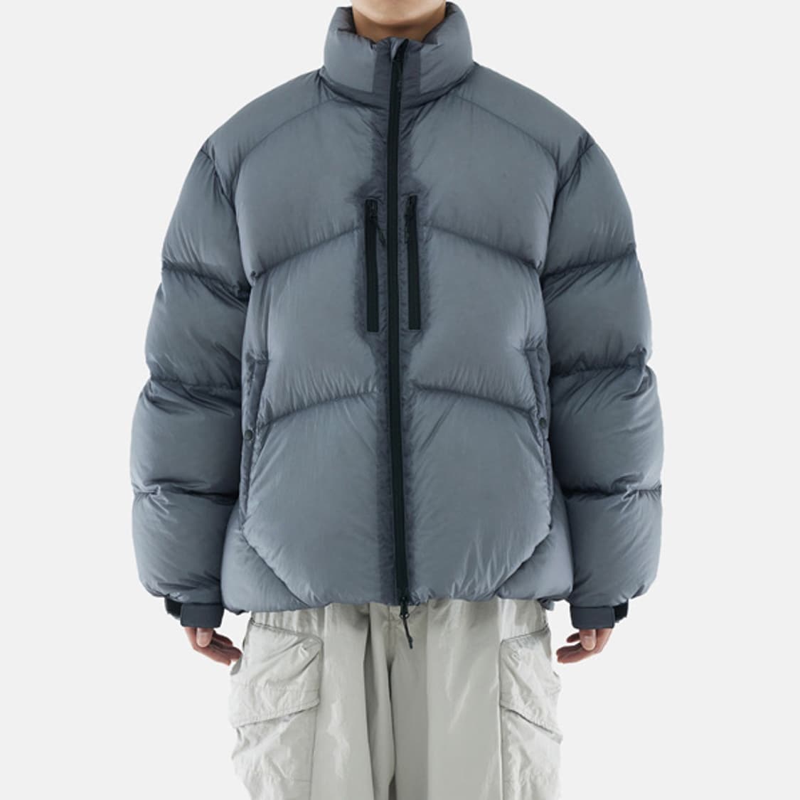 [3] 모이프 25fw 쉐도우 푸퍼 다운 파카 더스티 블루 상품이미지1