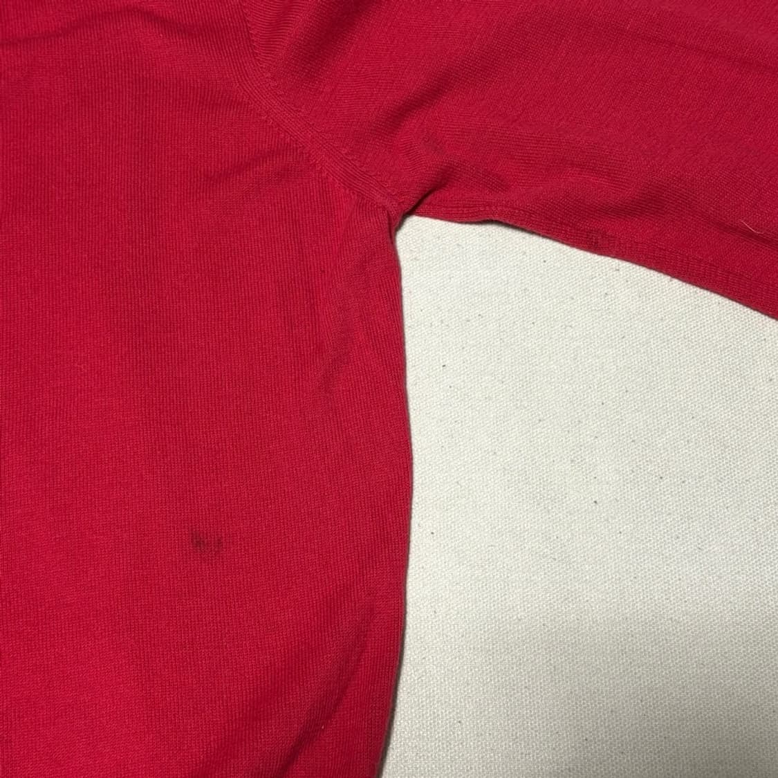 L 버버리 레드 코튼 니트 상품이미지8