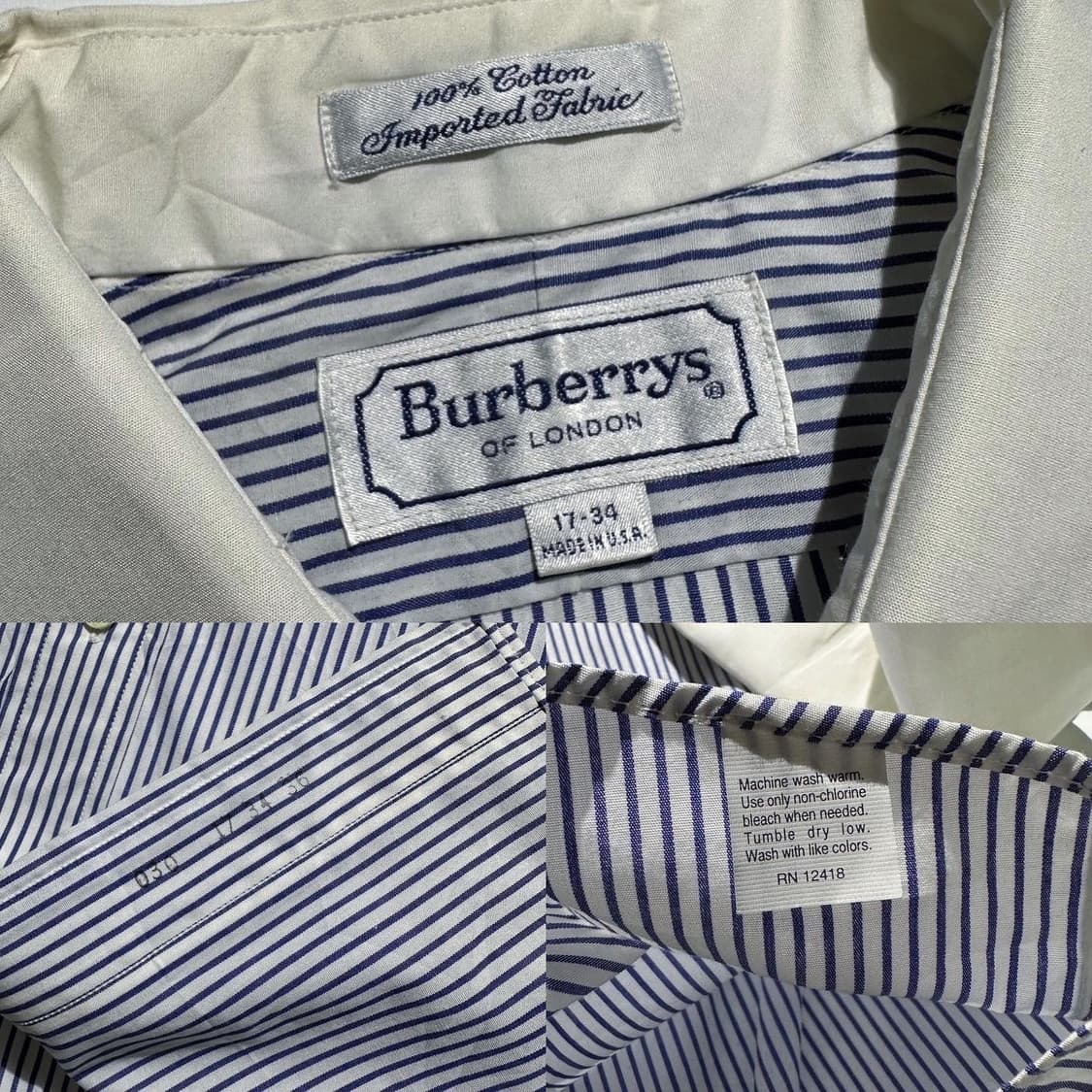 ️버버리 와이드 커프스 스트라이프 셔츠 상품이미지10