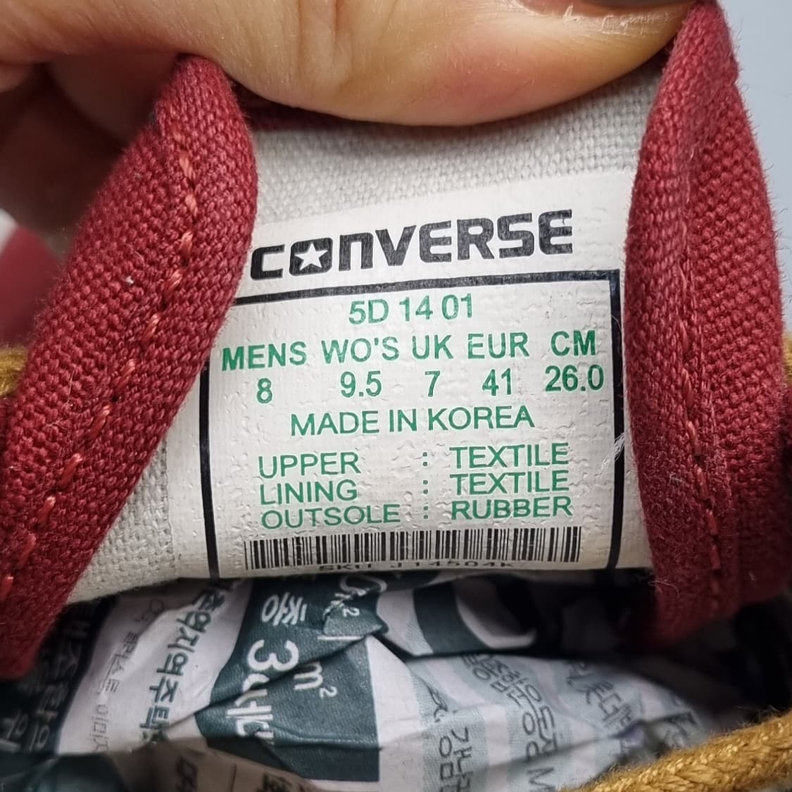 컨버스 올스타 와인 남성스니커즈 260 상품이미지6