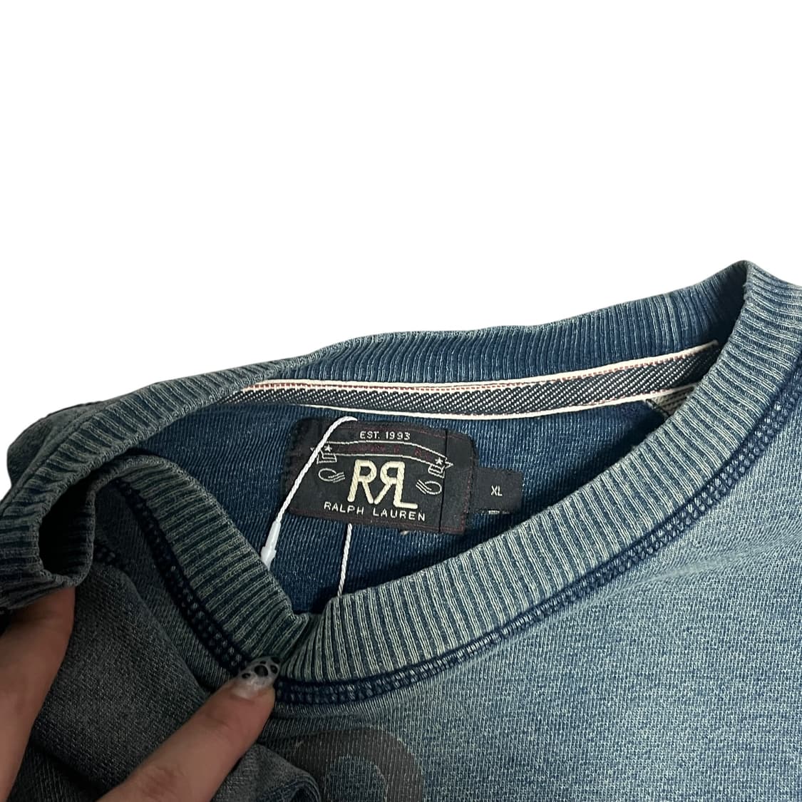 더블알엘 RRL 워시드 블루 맨투맨 상품이미지3