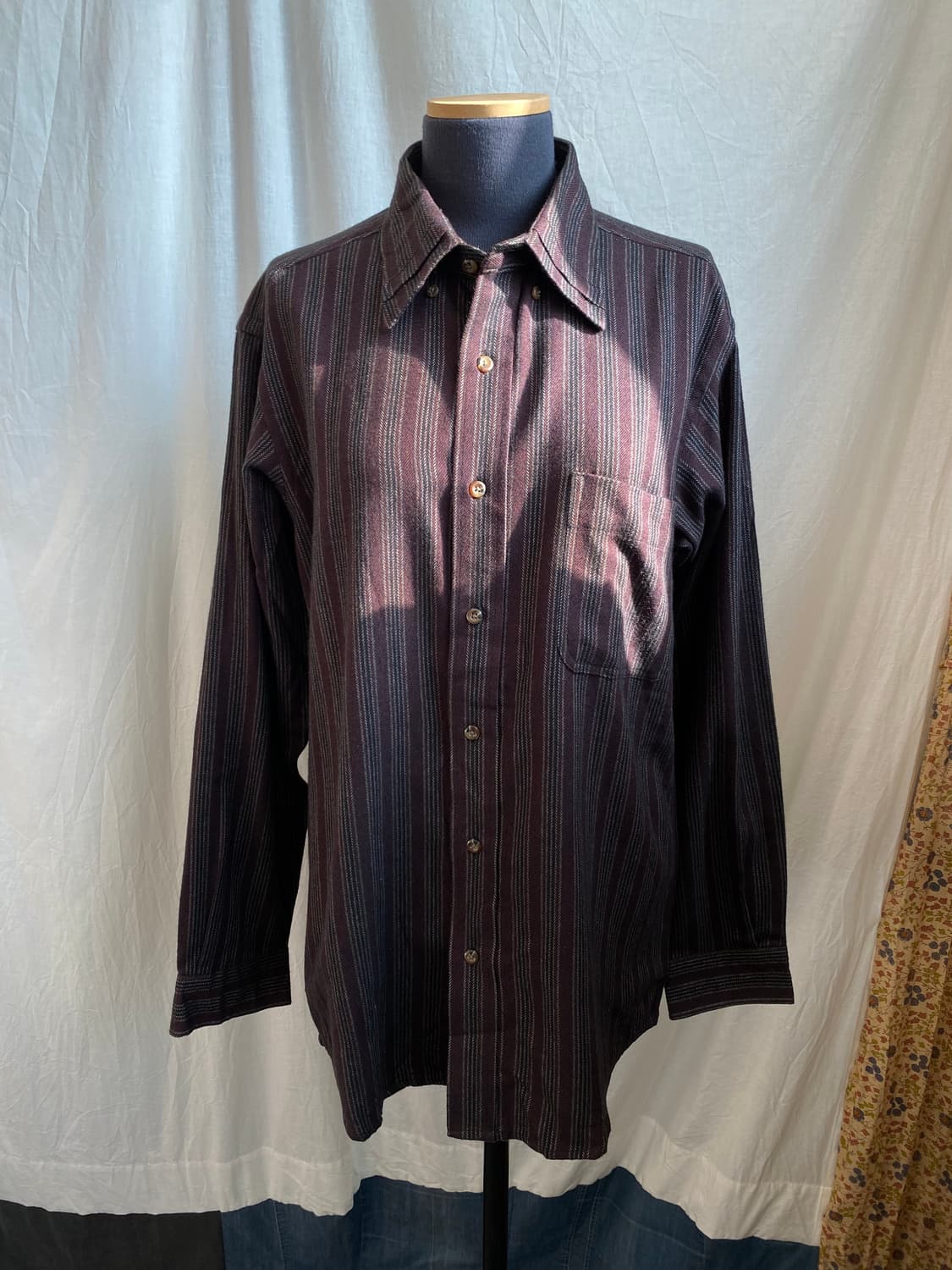 VARIO MODA 자주패턴 더블깃 셔츠(MEN L) 상품이미지10