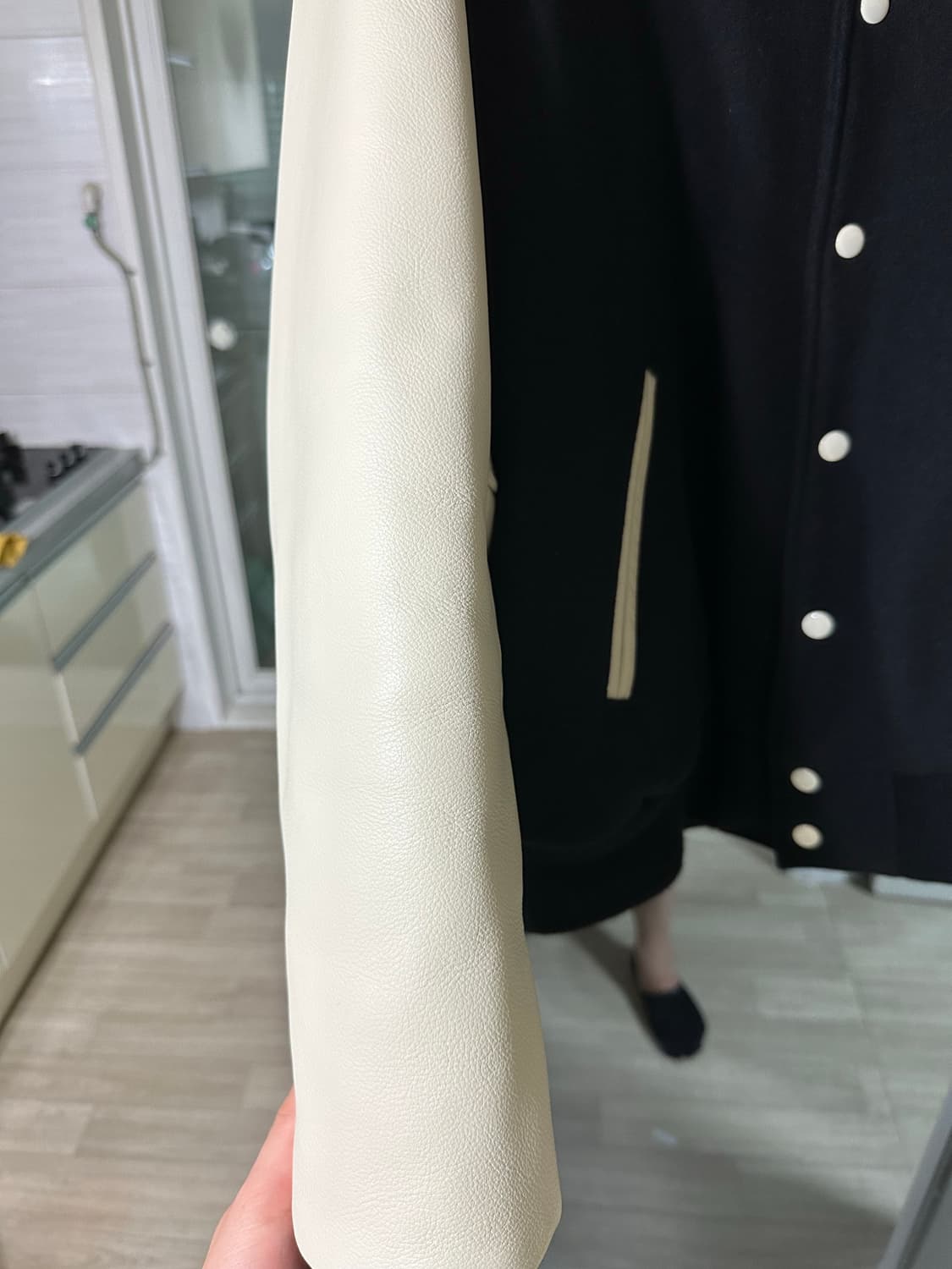 유니폼브릿지 x 골든베어 바시티자켓 블랙 (XL) 상품이미지4