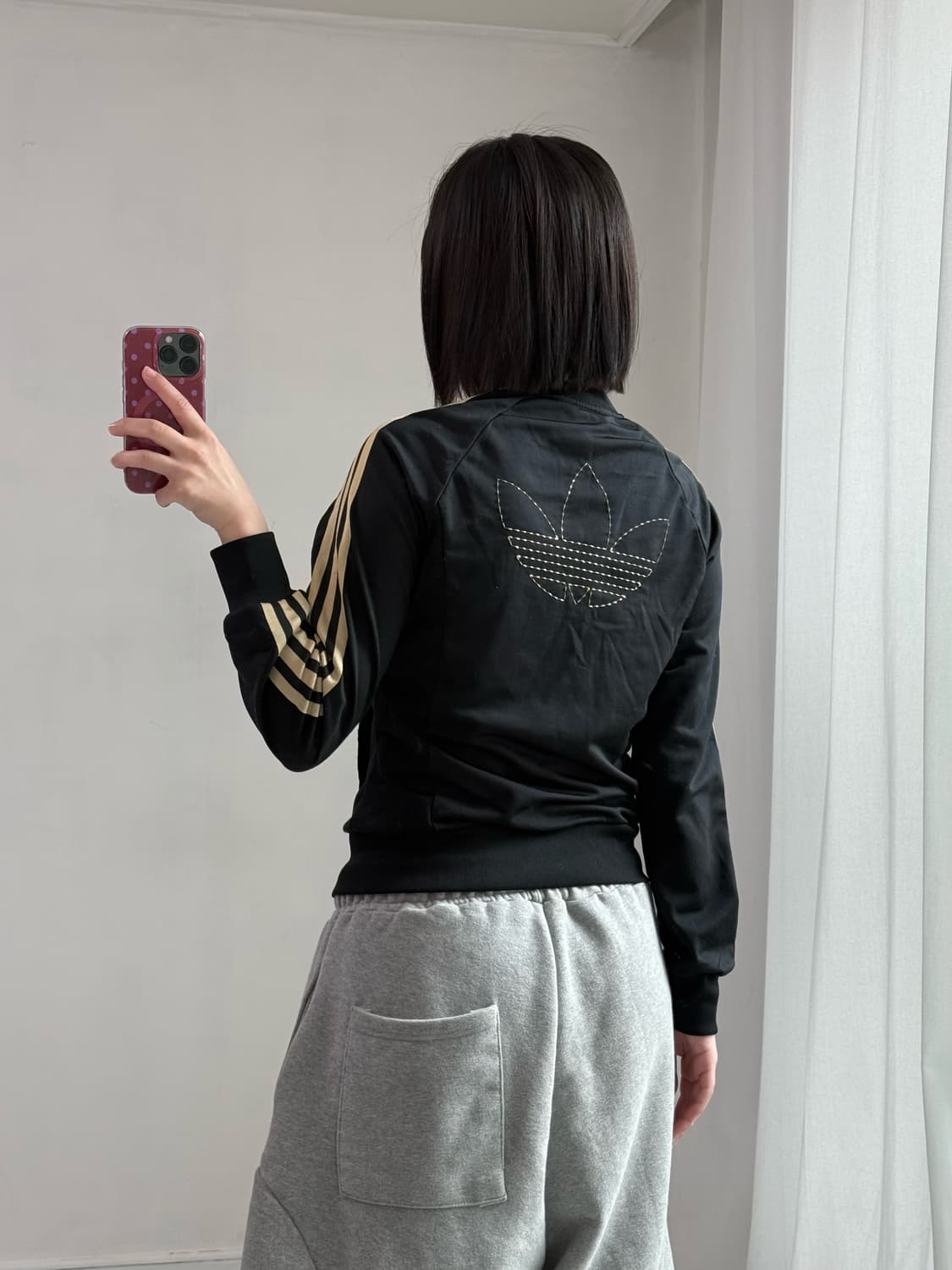 아디다스 블랙 골드 딱붙 져지 상품이미지4