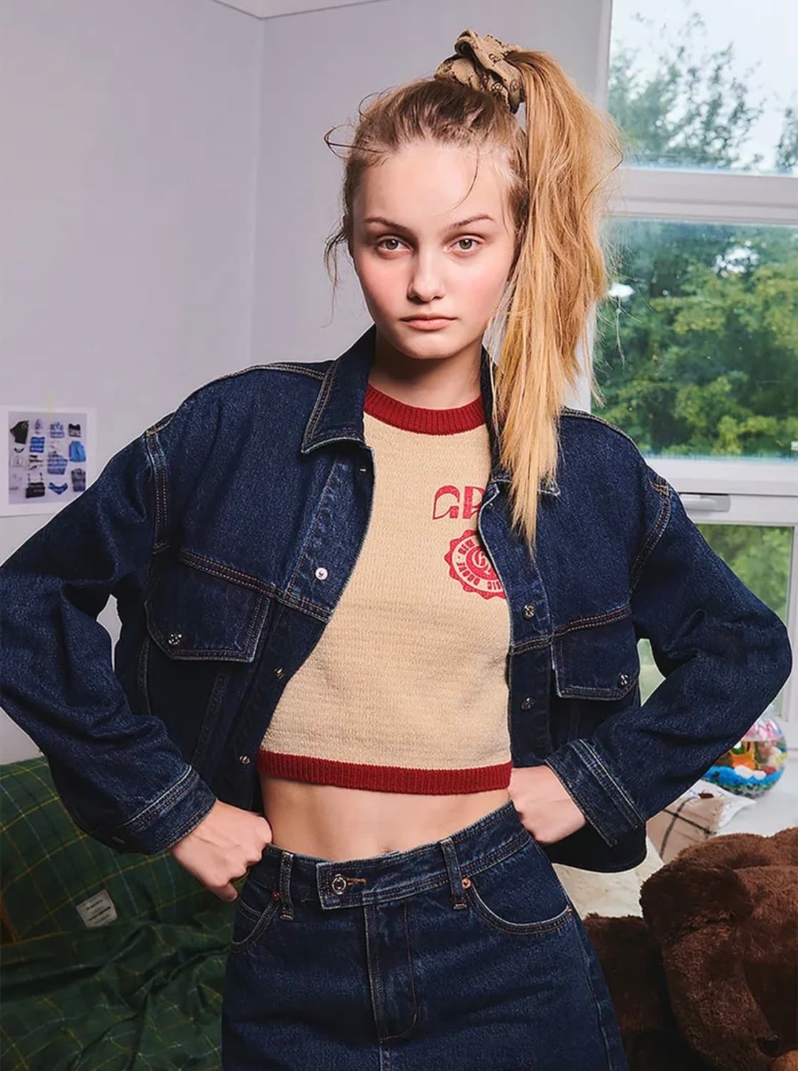 그로브 22FW 폴 데님 자켓 청자켓 블루  상품이미지6