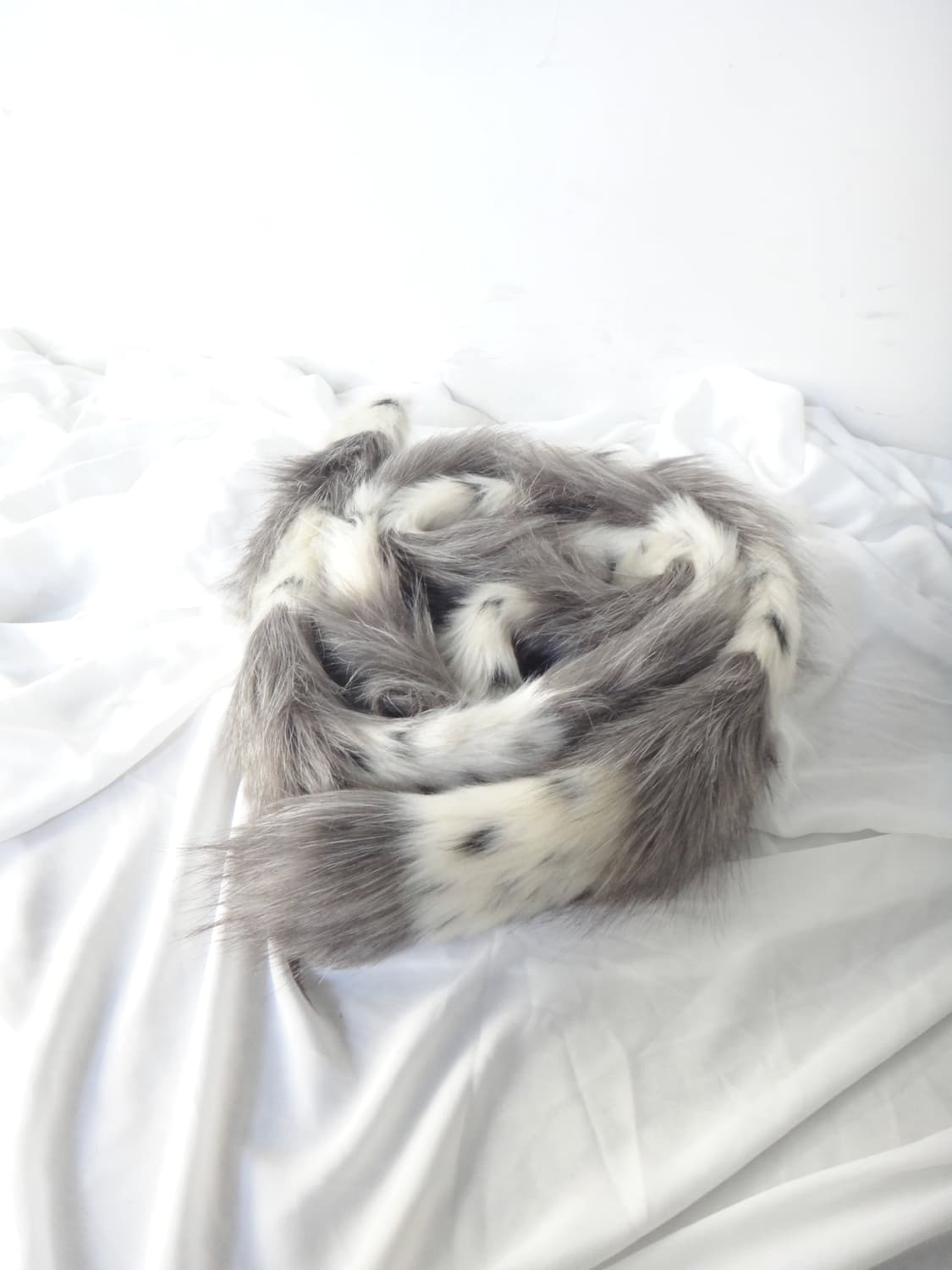 Winter color dot fur muffler  상품이미지2