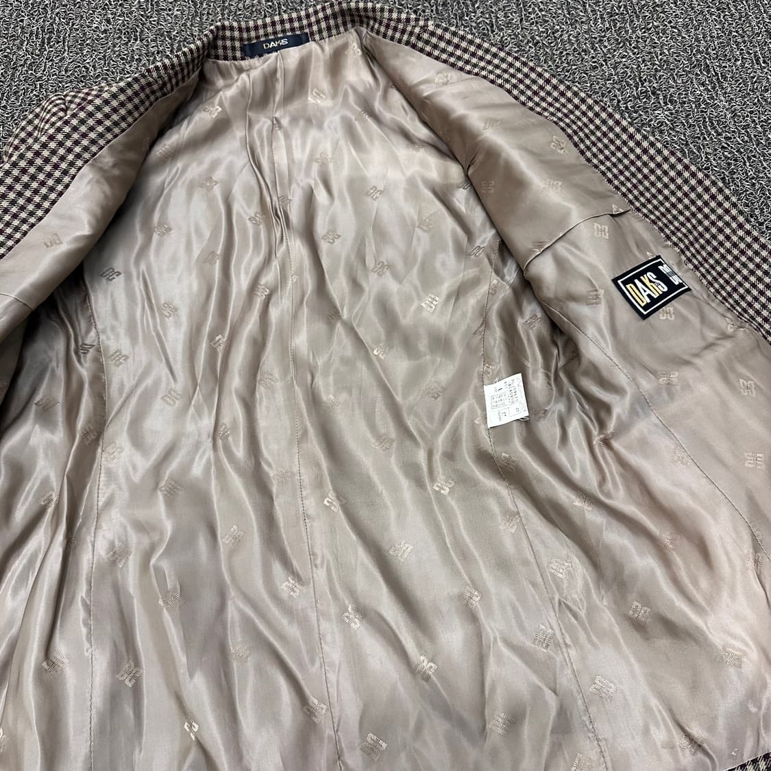 DAKS 닥스 여성 캐시미어 체크 정장 자켓 90사이즈 상품이미지8