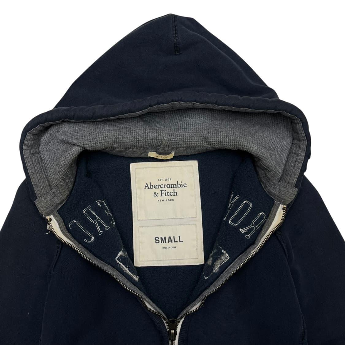 아베크롬비 빈티지 네이비 후드집업 S 상품이미지5