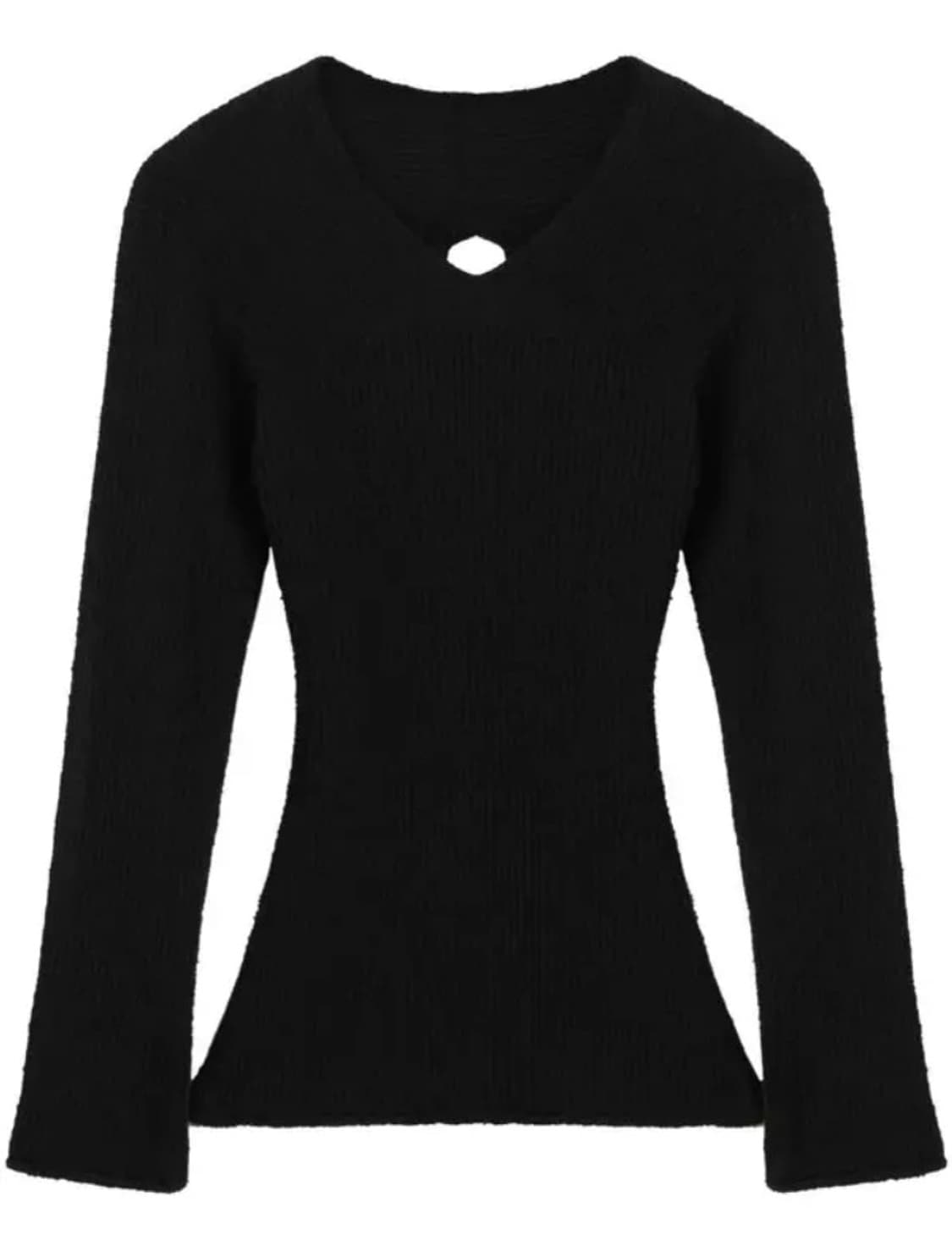 악셀아리가토 레어템 블랙 니트 Tube Rib-Knit Wrap Top 상품이미지4