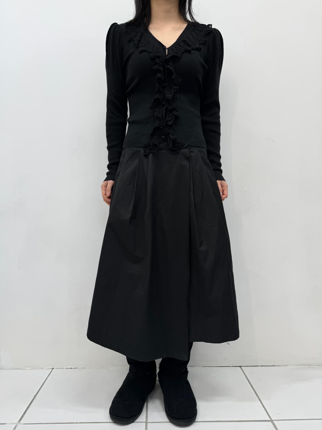 frill design slim cardigan 상품이미지3