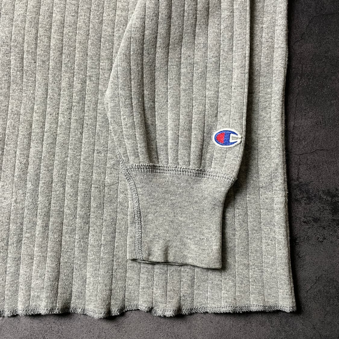 CHAMPION 1990s 챔피온 그레이 골지 긴팔 맨투맨 A00575 상품이미지4