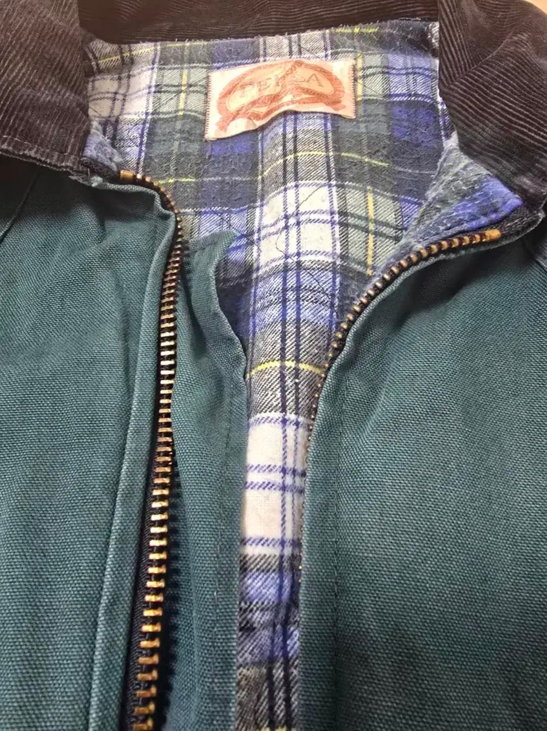 Pella 빈티지 캔버스 봄버 워커 자켓 L 상품이미지3