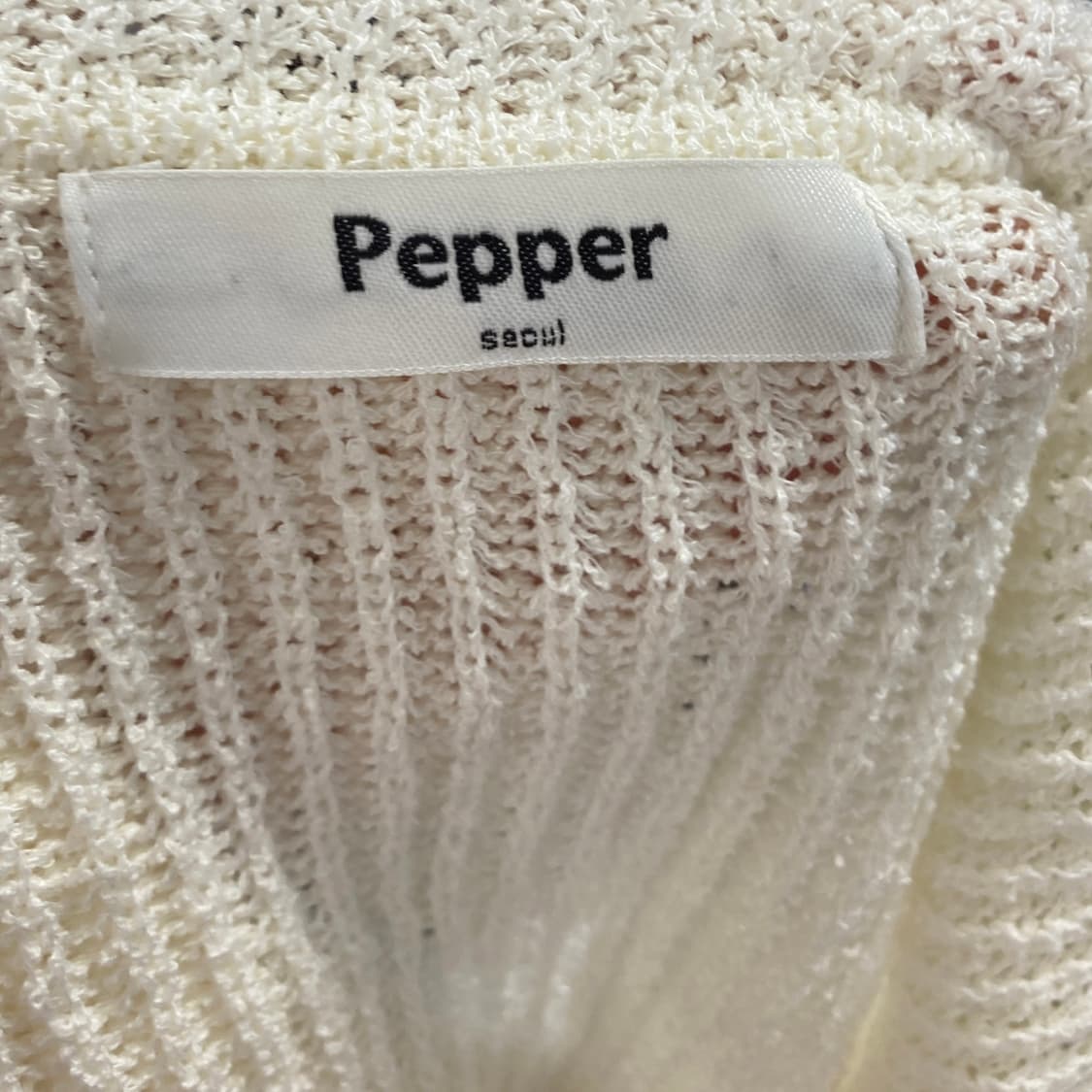 PEPPER 카라 그물가디건 반팔 F  상품이미지4