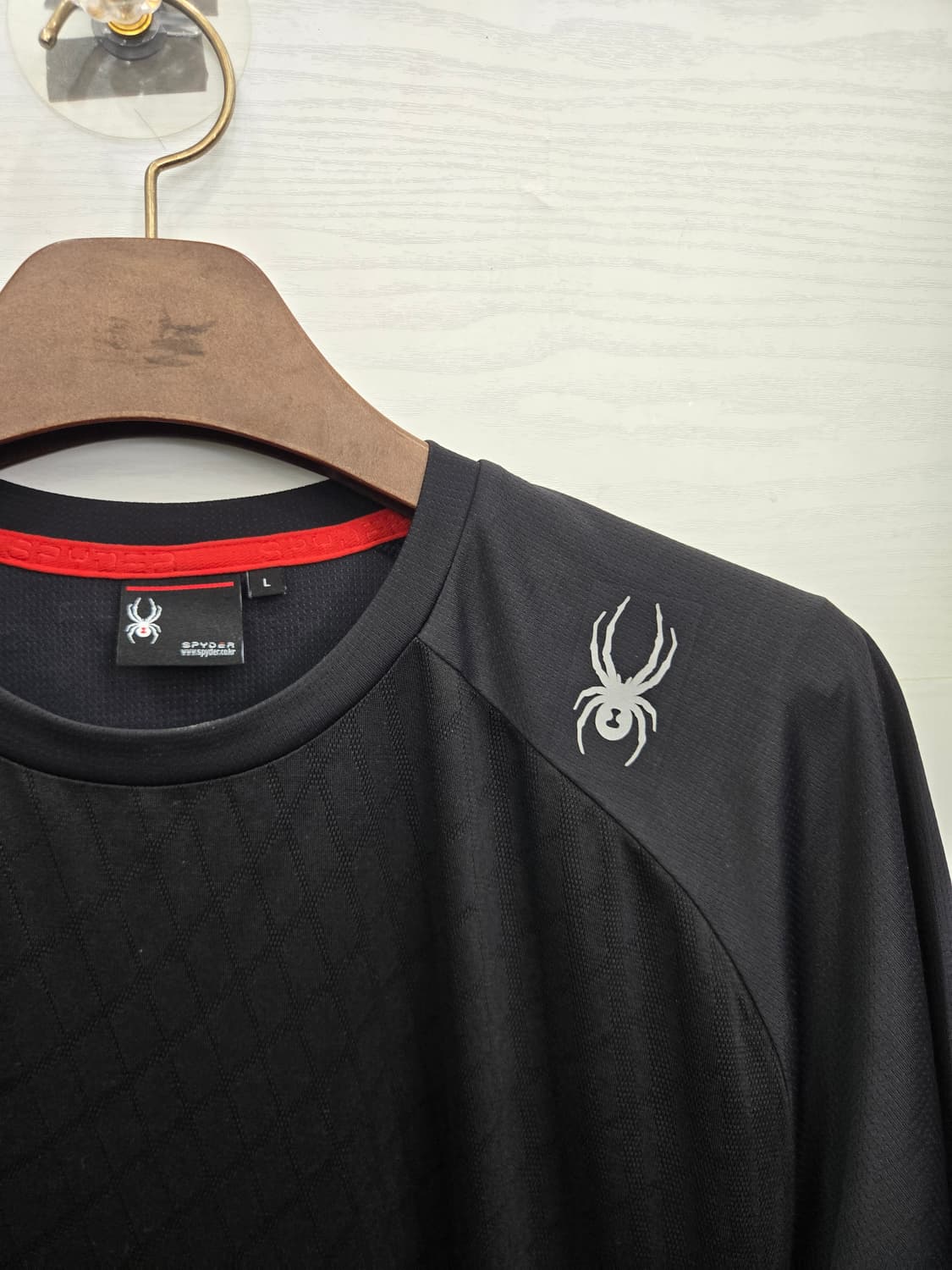 100,L )) SPYDER 스파이더 반팔티셔츠! 블랙 색상~ 상품이미지3