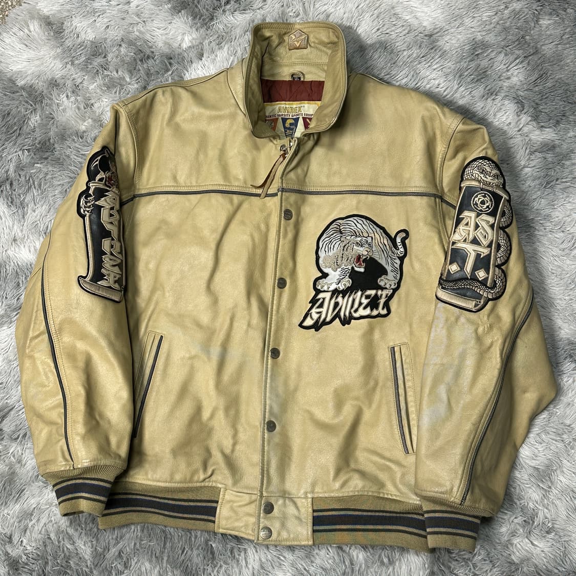 아비렉스 타이거 usa 가죽자켓 XXL 상품이미지1