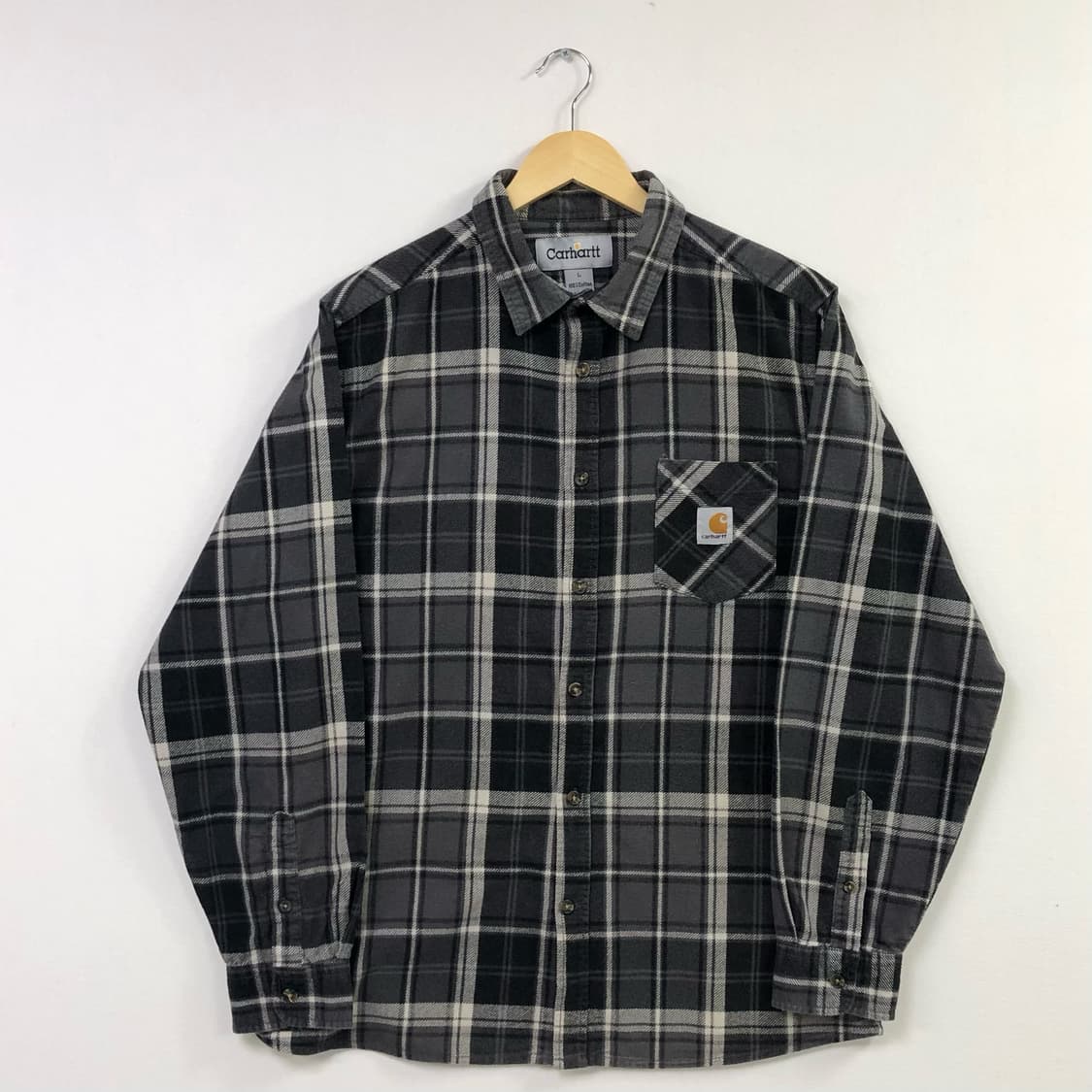 105 칼하트 블랙 체크 셔츠 상품이미지2