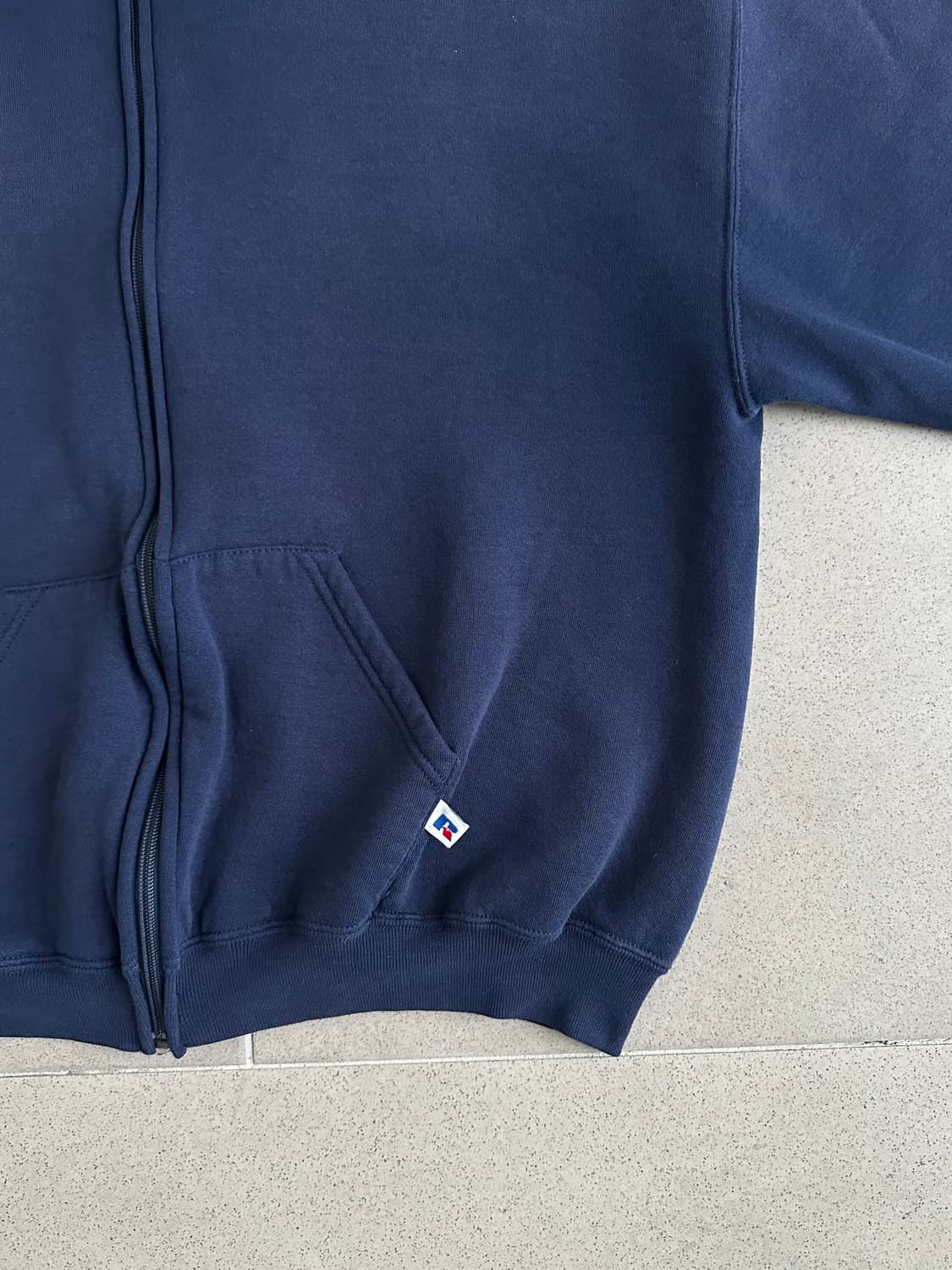 90s 빈티지 러셀 후드집업 네이비 XL 상품이미지3