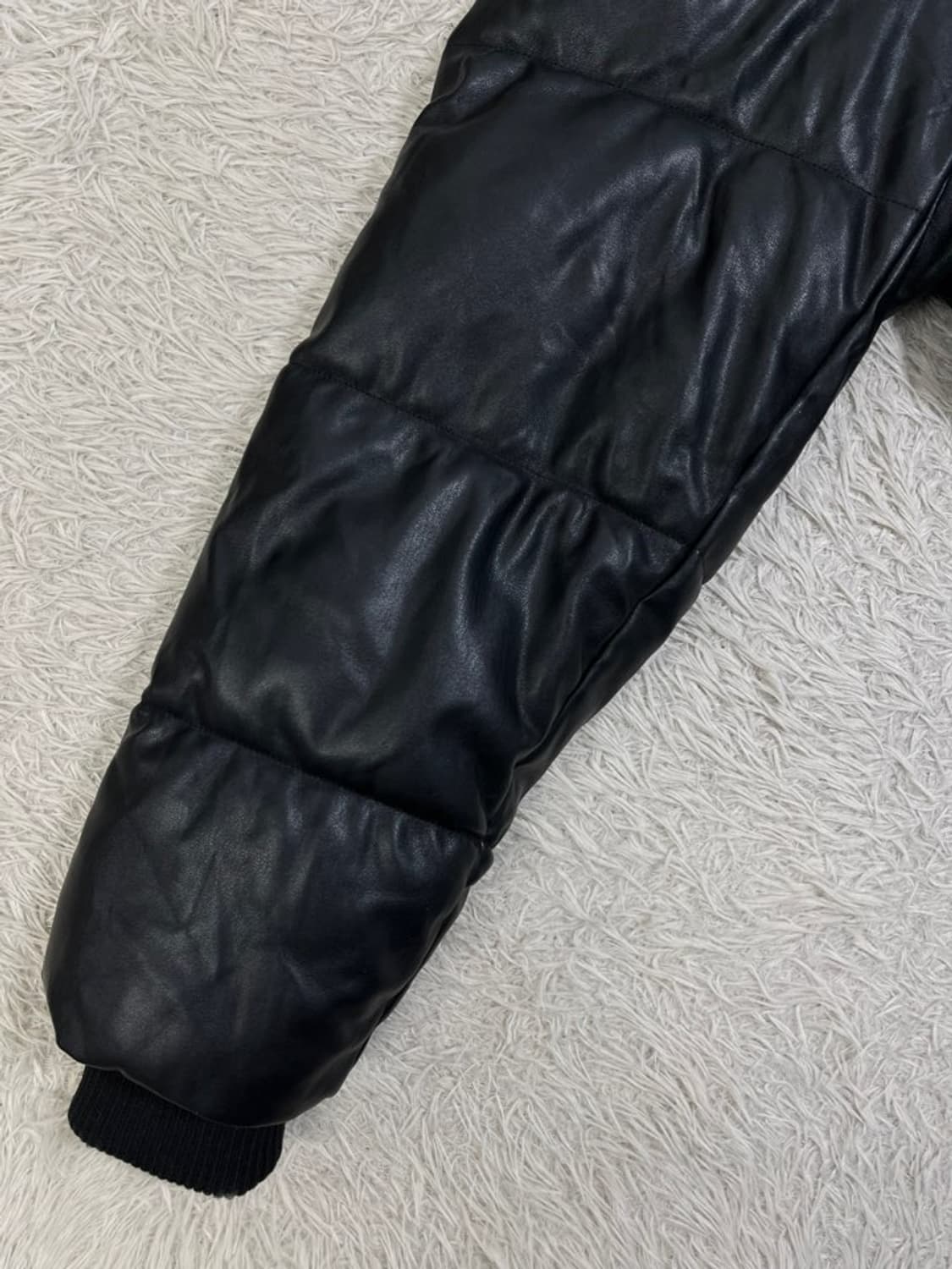 자라 세미크롭 레더 푸퍼 패딩/#2764 상품이미지3