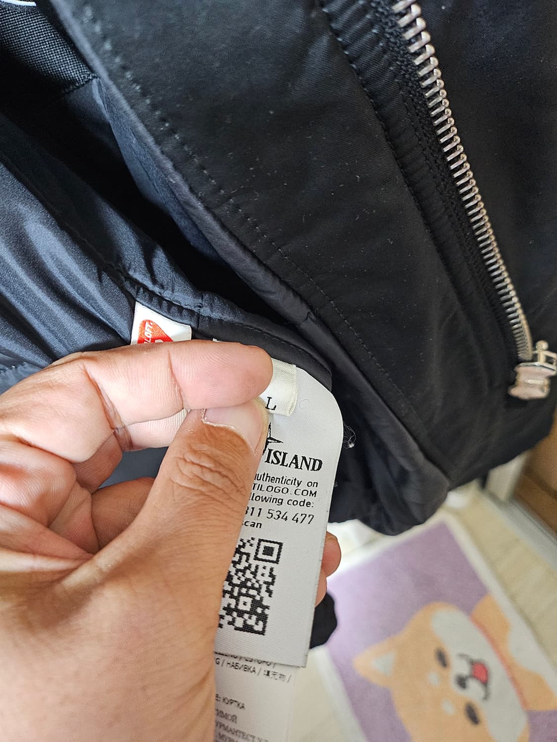 스톤아일랜드 19fw 다비드-tc 내피 패딩 코트L 블랙 상품이미지6