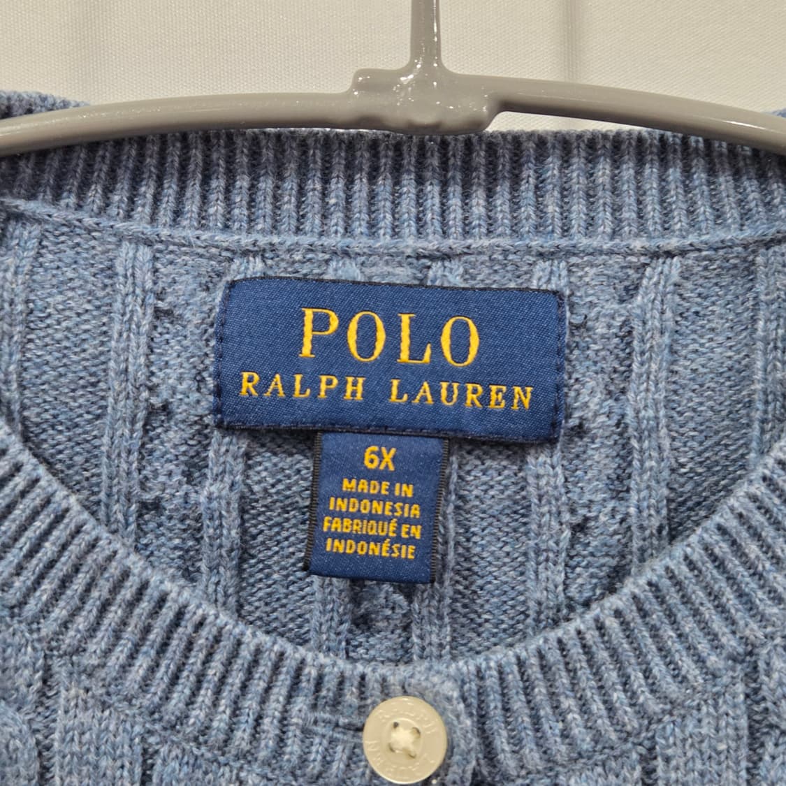 폴로랄프로렌 키즈 케이블 니트 가디건 6X  상품이미지3