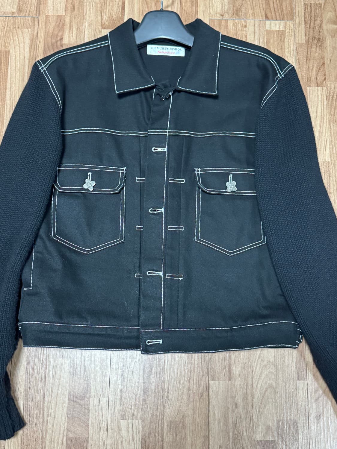 더뮤지엄비지터 니트 트러커 자켓 상품이미지1