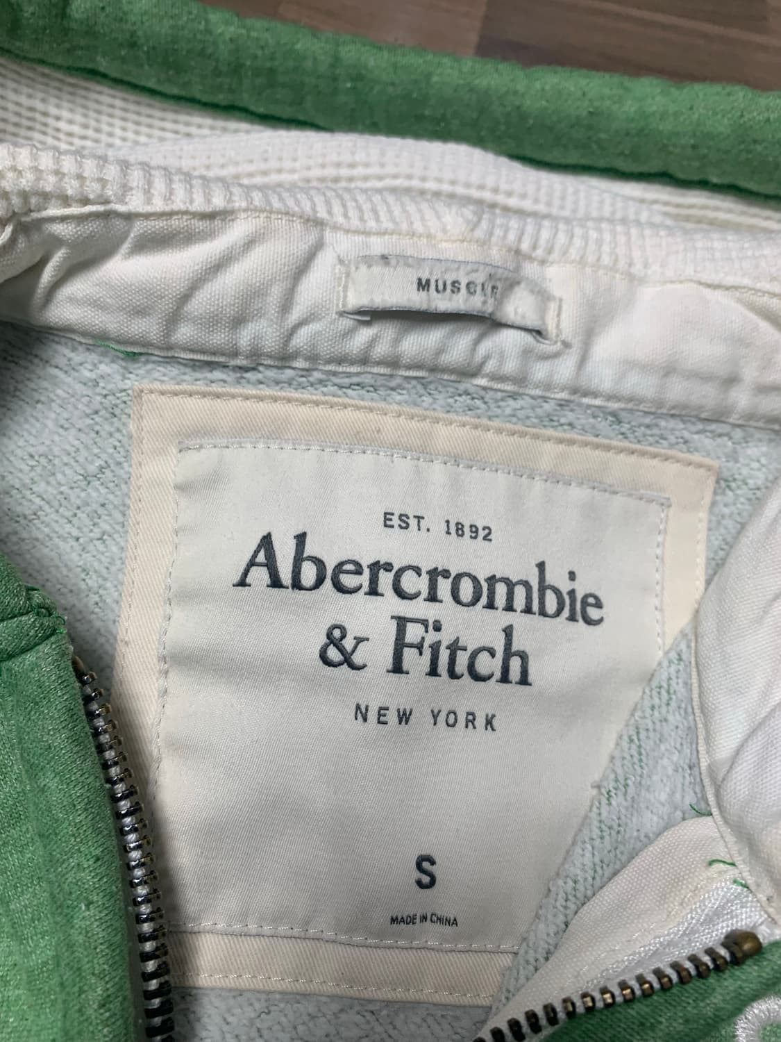 아베크롬비 후드집업,S,연두 상품이미지6