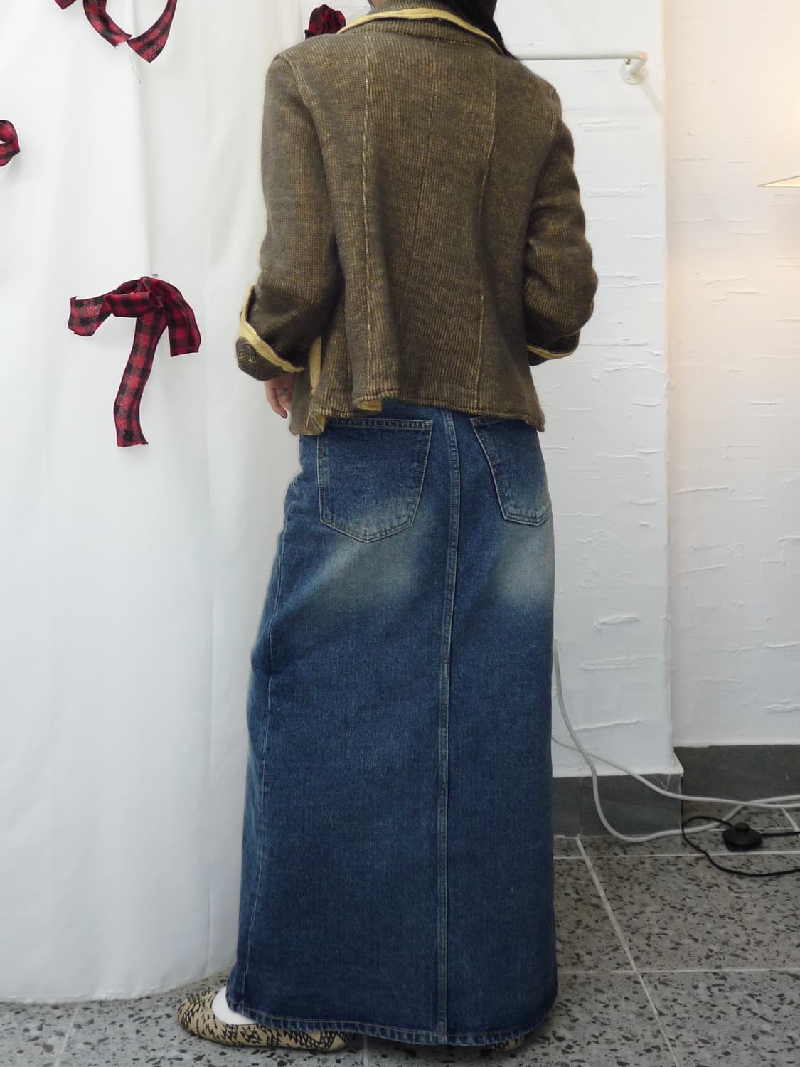 Mustard lined cardigan 상품이미지4