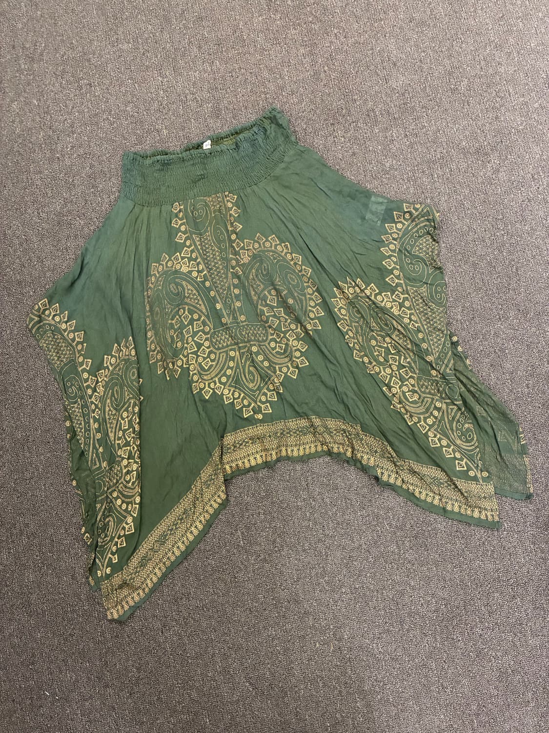 OS)Japanese vintage 여성 에스닉 언밸런스 미디 스커트 상품이미지3