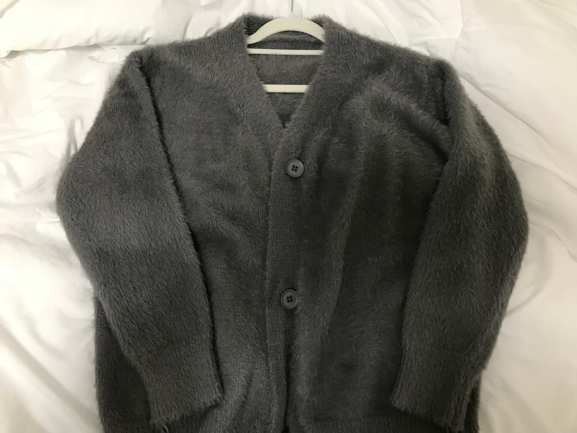 그레이 브러쉬 가디건 상품이미지1