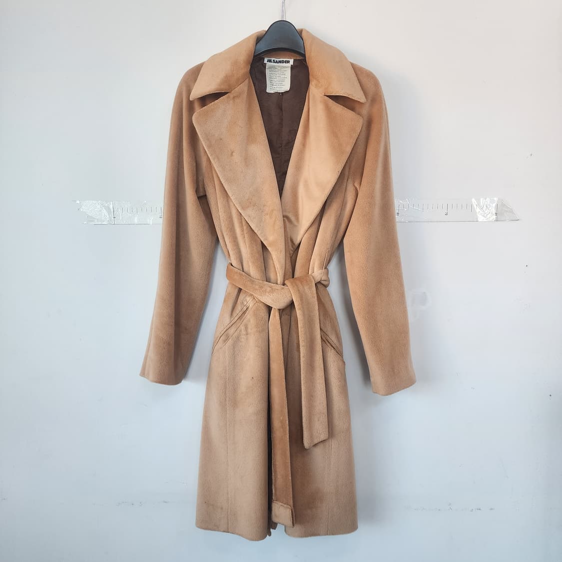 질샌더 캐시미어 랩 코트 브라운 상품이미지1