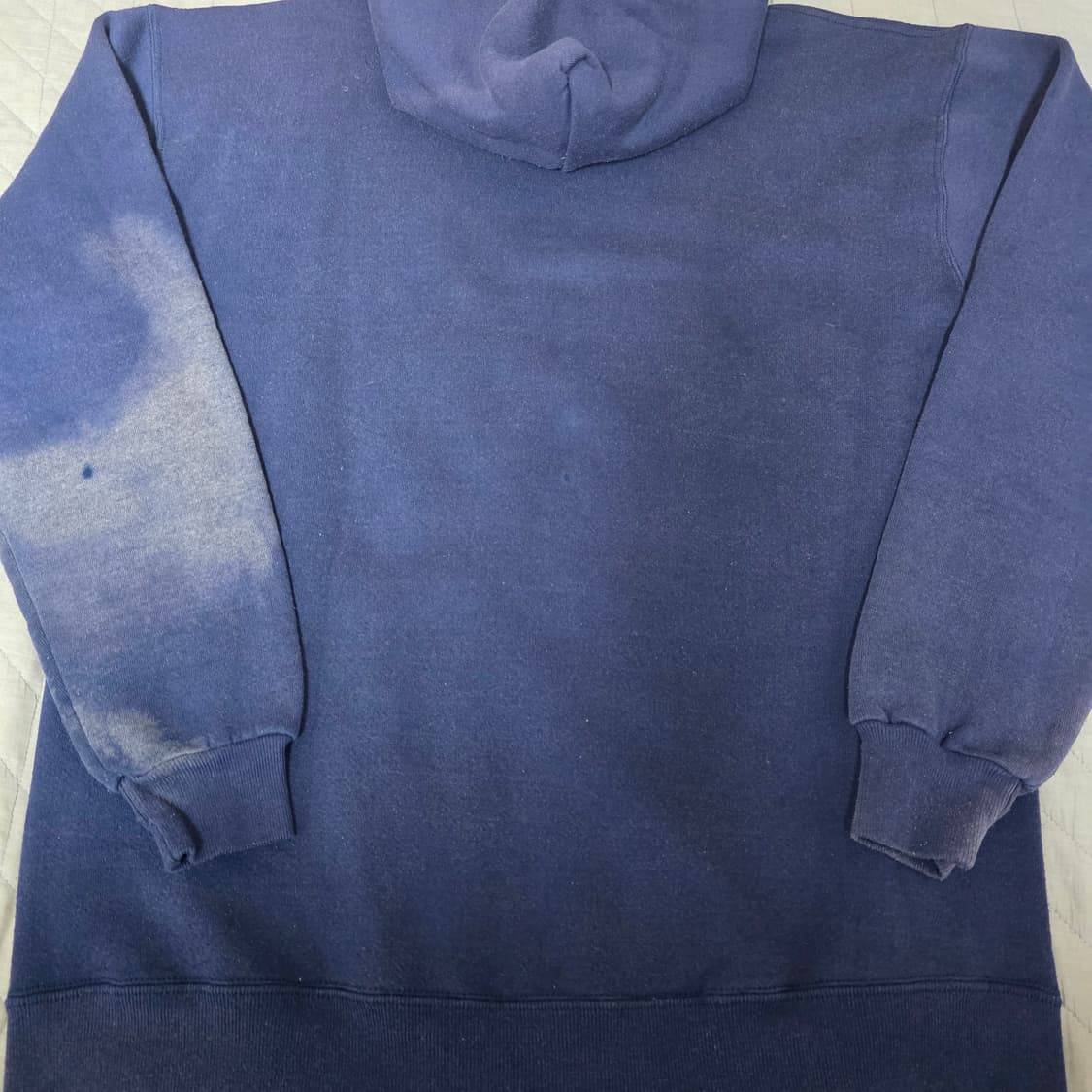 [XL] 80s 러셀 애슬레틱 썬페이드 트래쉬드 네이비 후드티 상품이미지6