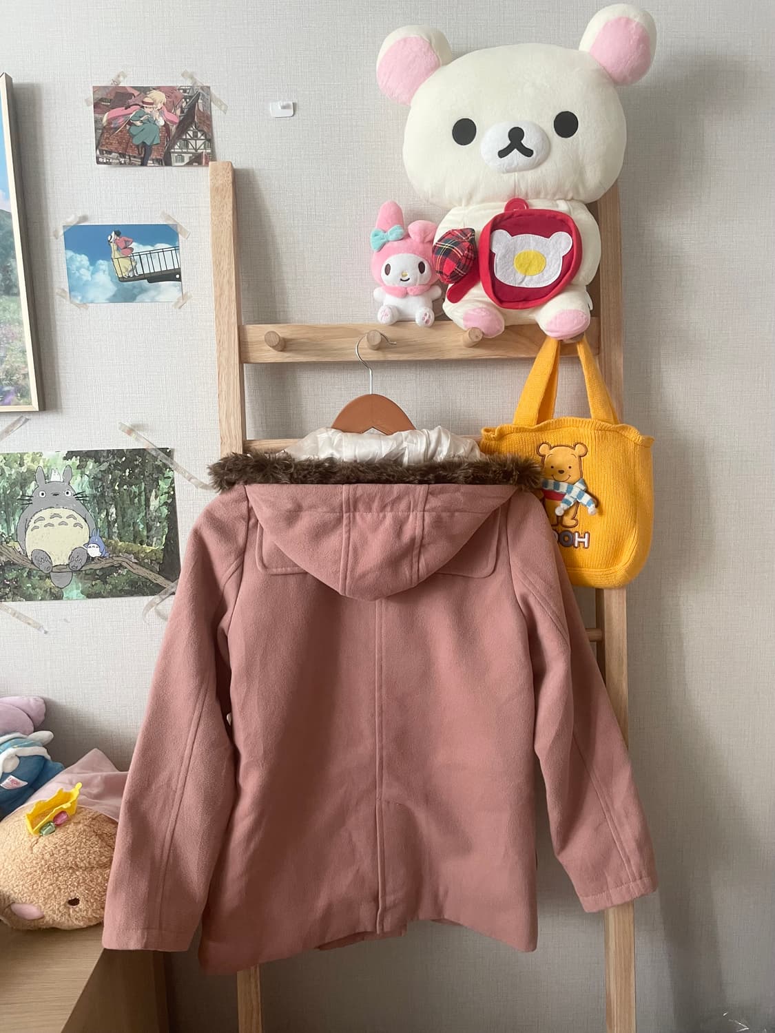 모리걸 빈티지 핑크 퍼 숏떡코 💗🤍 상품이미지2