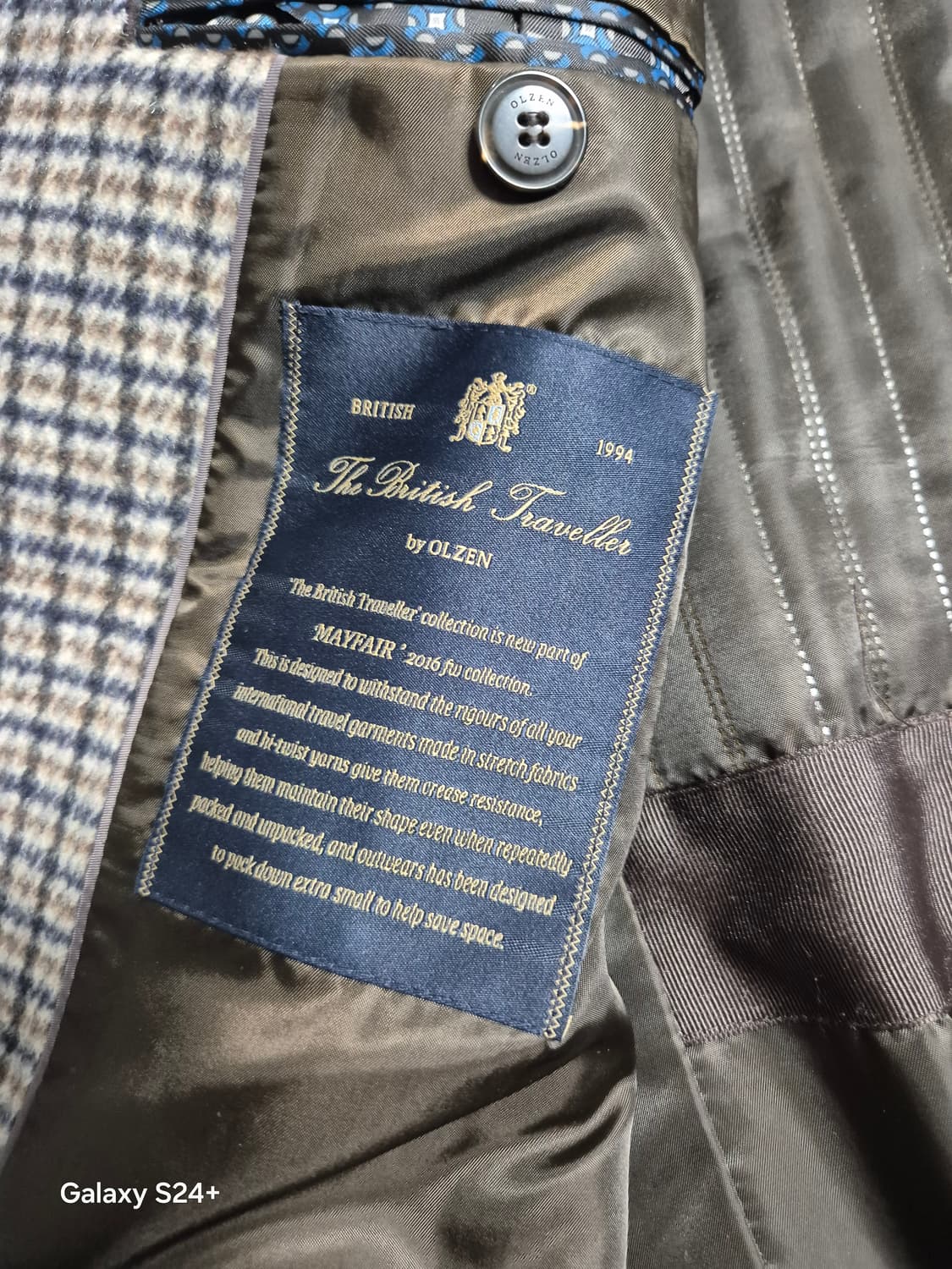 올젠 체크 캐시미어 코트 100 (상태최상) 상품이미지9