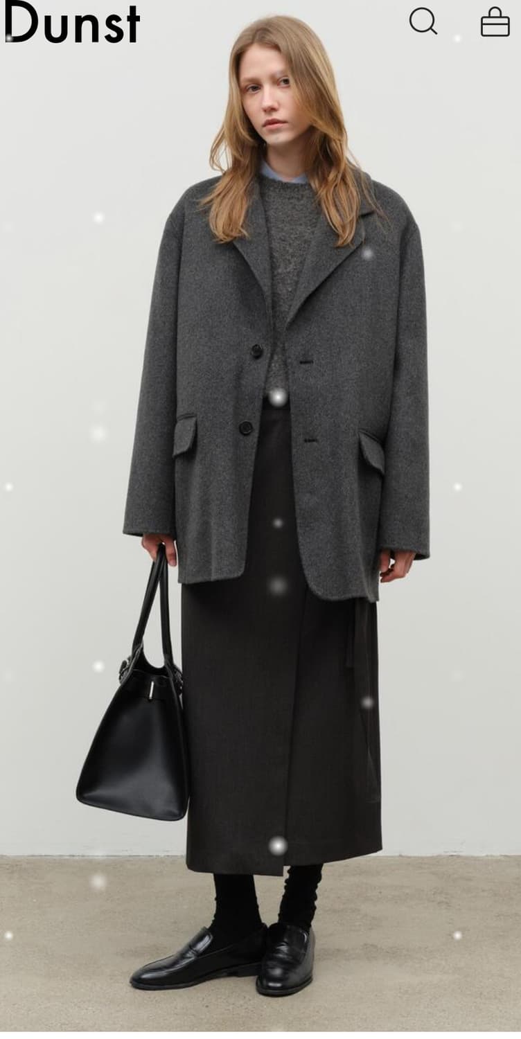 던스트 유니섹스 핸드메이드 캐시미어 자켓/ 멜란지그레이 상품이미지1