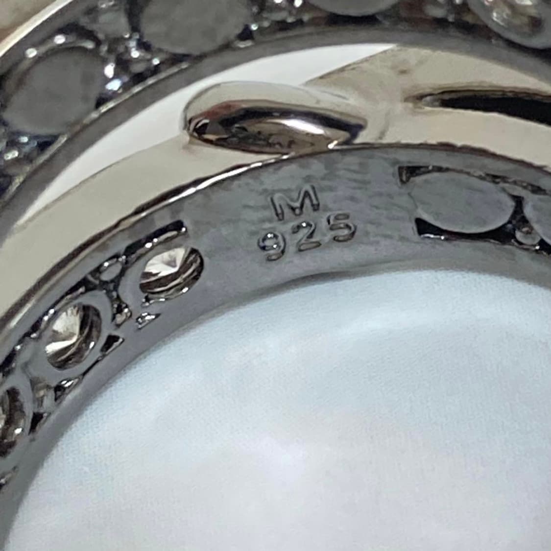 비비안웨스트우드 아카이브 레터링 로고 크리스탈 큐빅 벨트링 반지(새상품) 상품이미지4