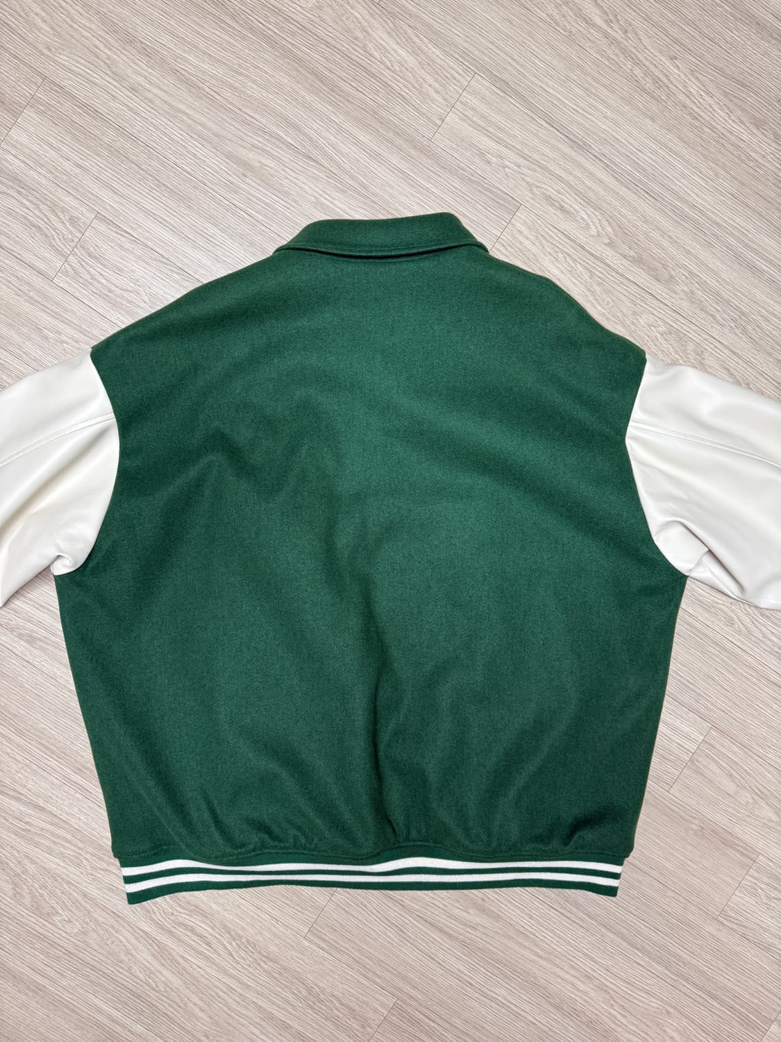 빈티지 바시티 자켓 그린 상품이미지5