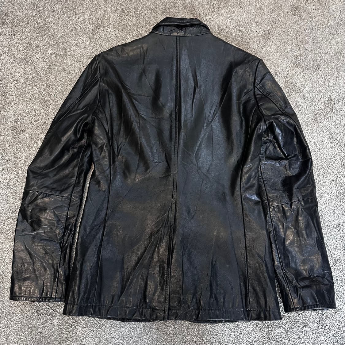 토네이도마트 블랙 소가죽 블레이저 자켓M 상품이미지7