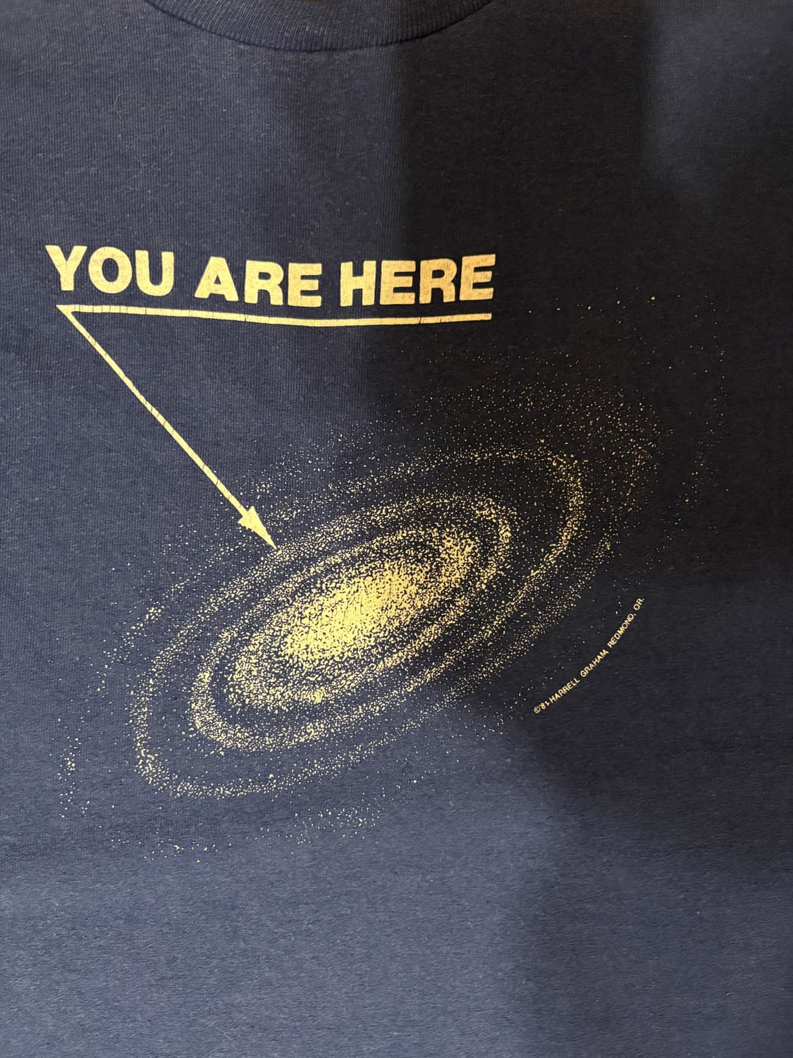 빈티지 갤럭시 you are here 티셔츠 상품이미지2