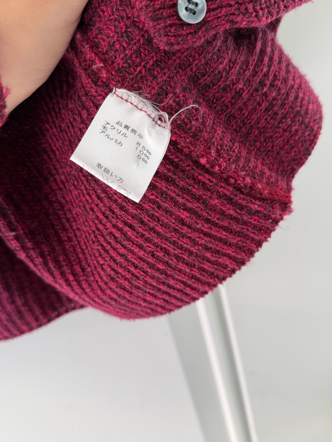 일본빈티지 버튼 니트 베스트 상품이미지7