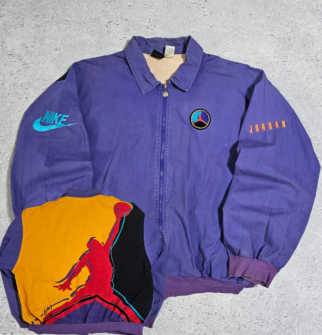 나이키 90s 빅로고 올드스쿨 조던 오버핏 바람막이 카라 자켓 상품이미지1