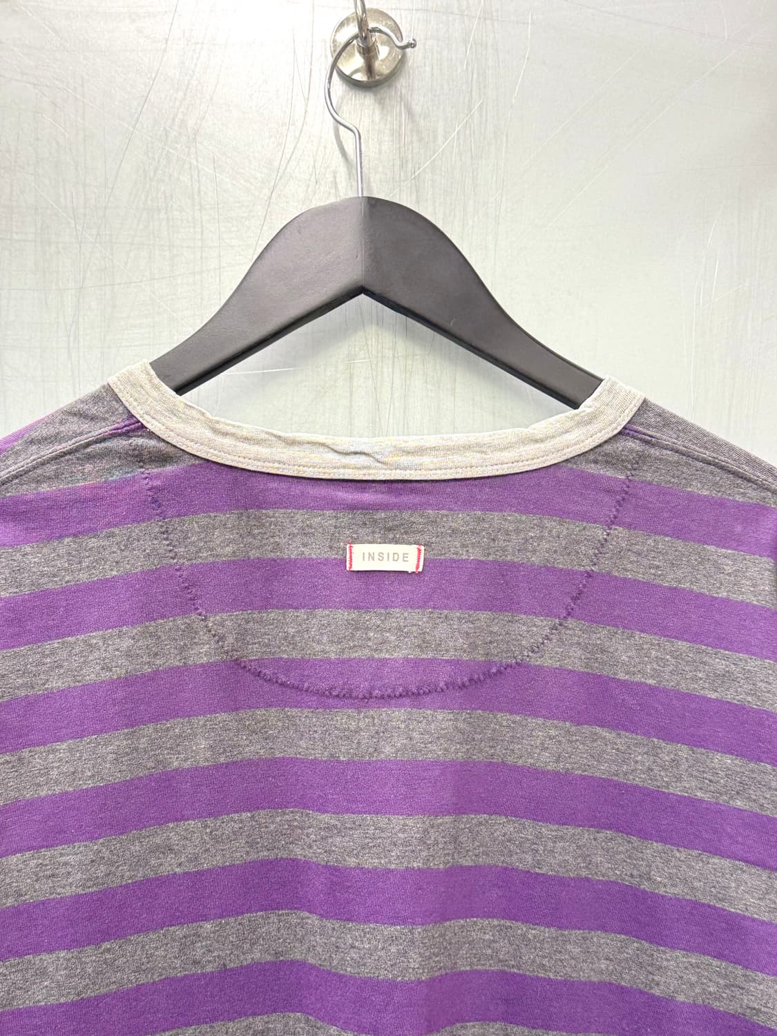 Paul Smith 폴스미스 퍼플 스트라이프 패턴 헨리넥 롱슬리브 티셔츠 상품이미지7