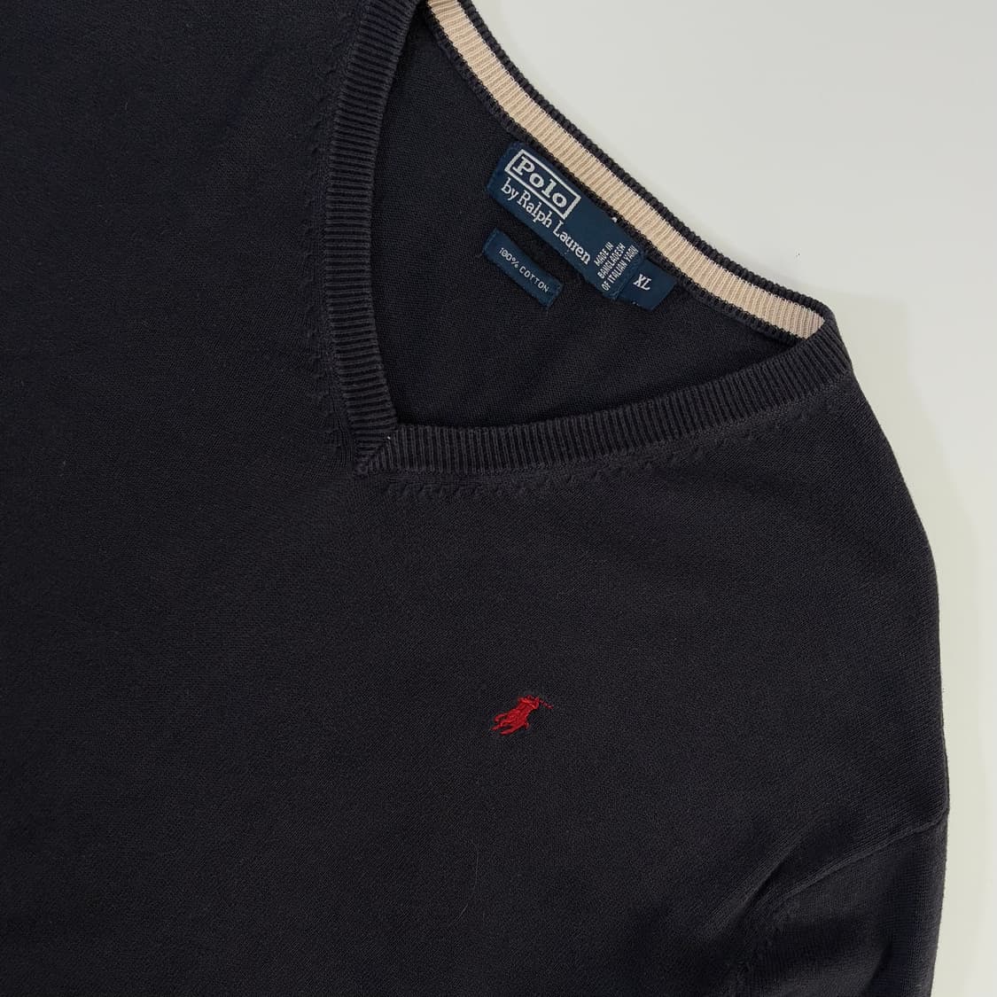 Polo  폴로 랄프로렌 자수 코튼 브이넥 니트 상품이미지3