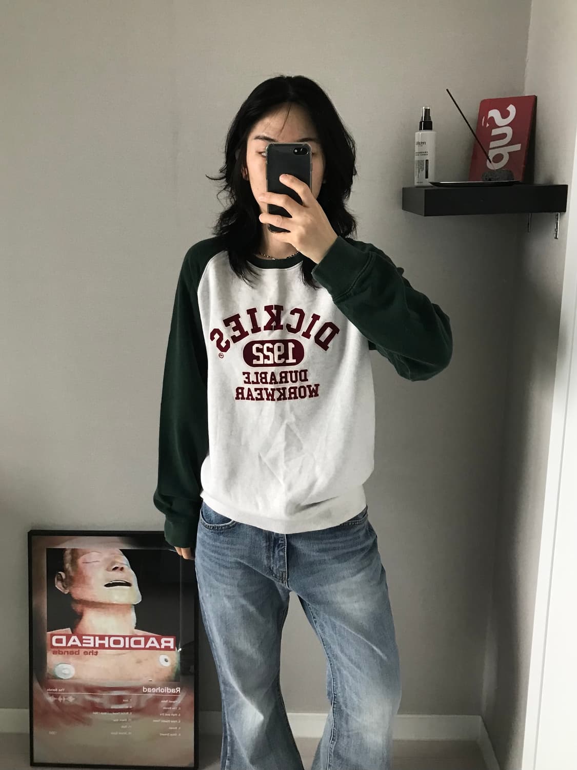 디키즈 중앙 프린팅 나그랑 패턴 맨투맨 상품이미지4